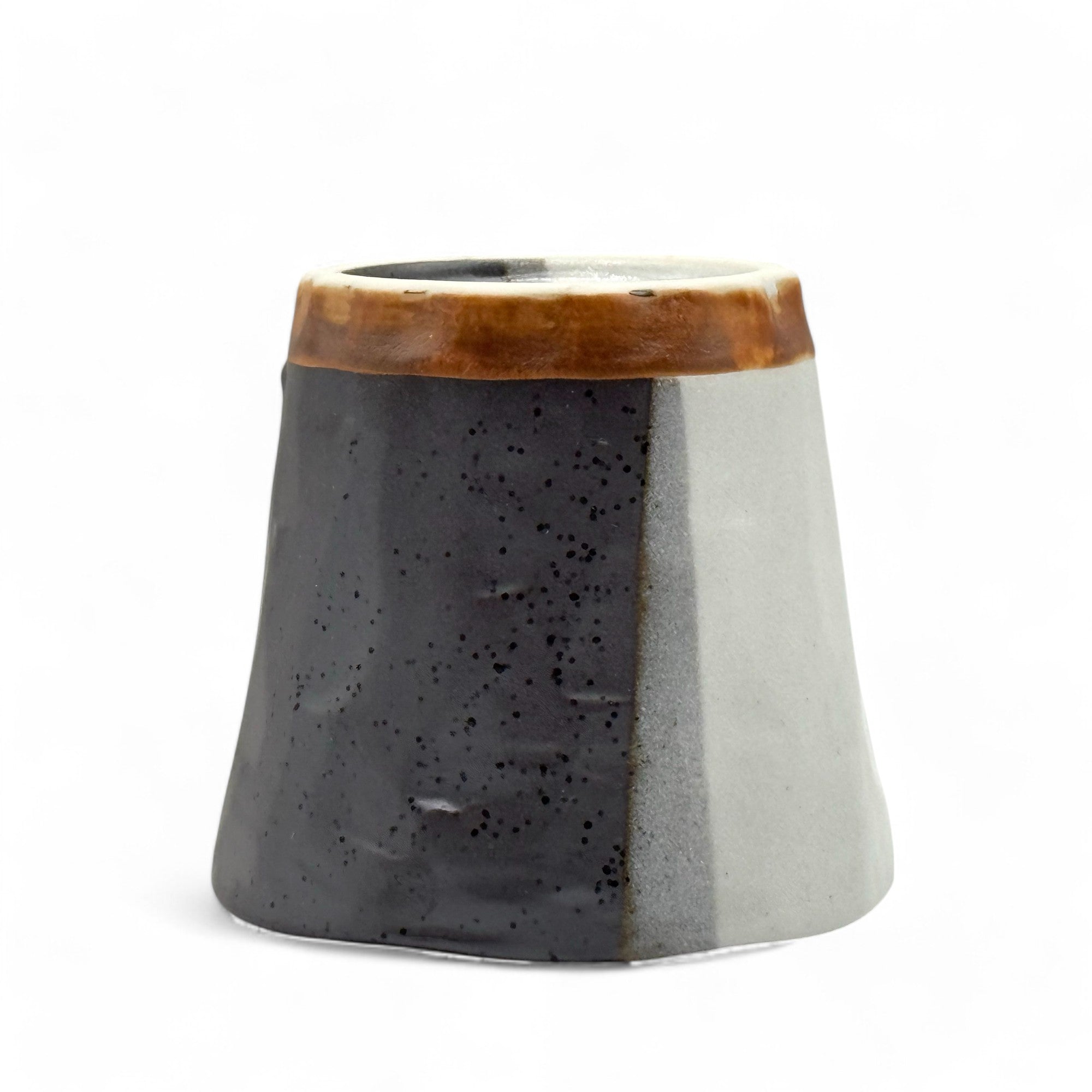 Nuriwake Stone White Mino-yaki Yunomi - Japanese Teacup