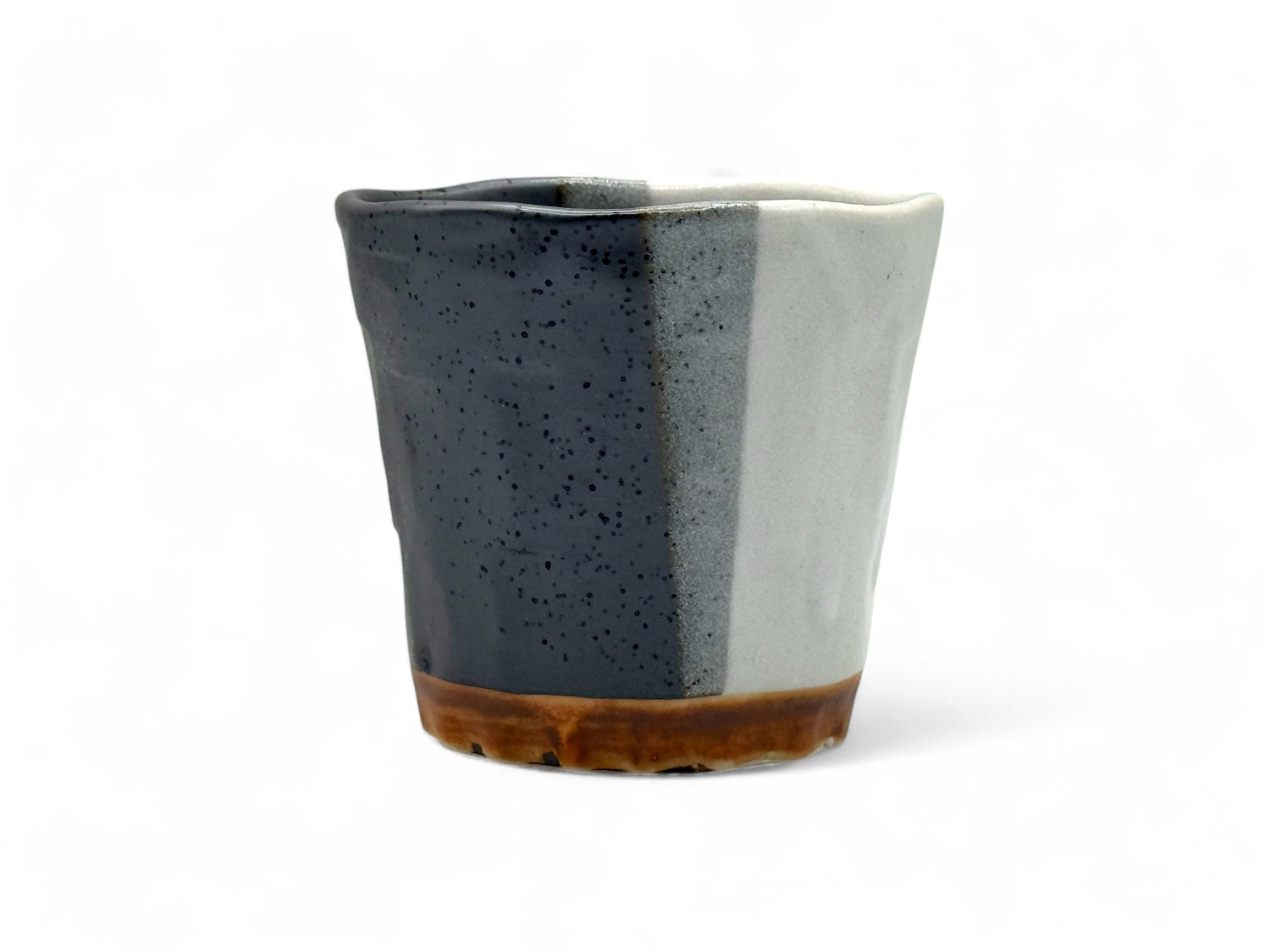 Nuriwake Stone White Mino-yaki Yunomi - Japanese Teacup