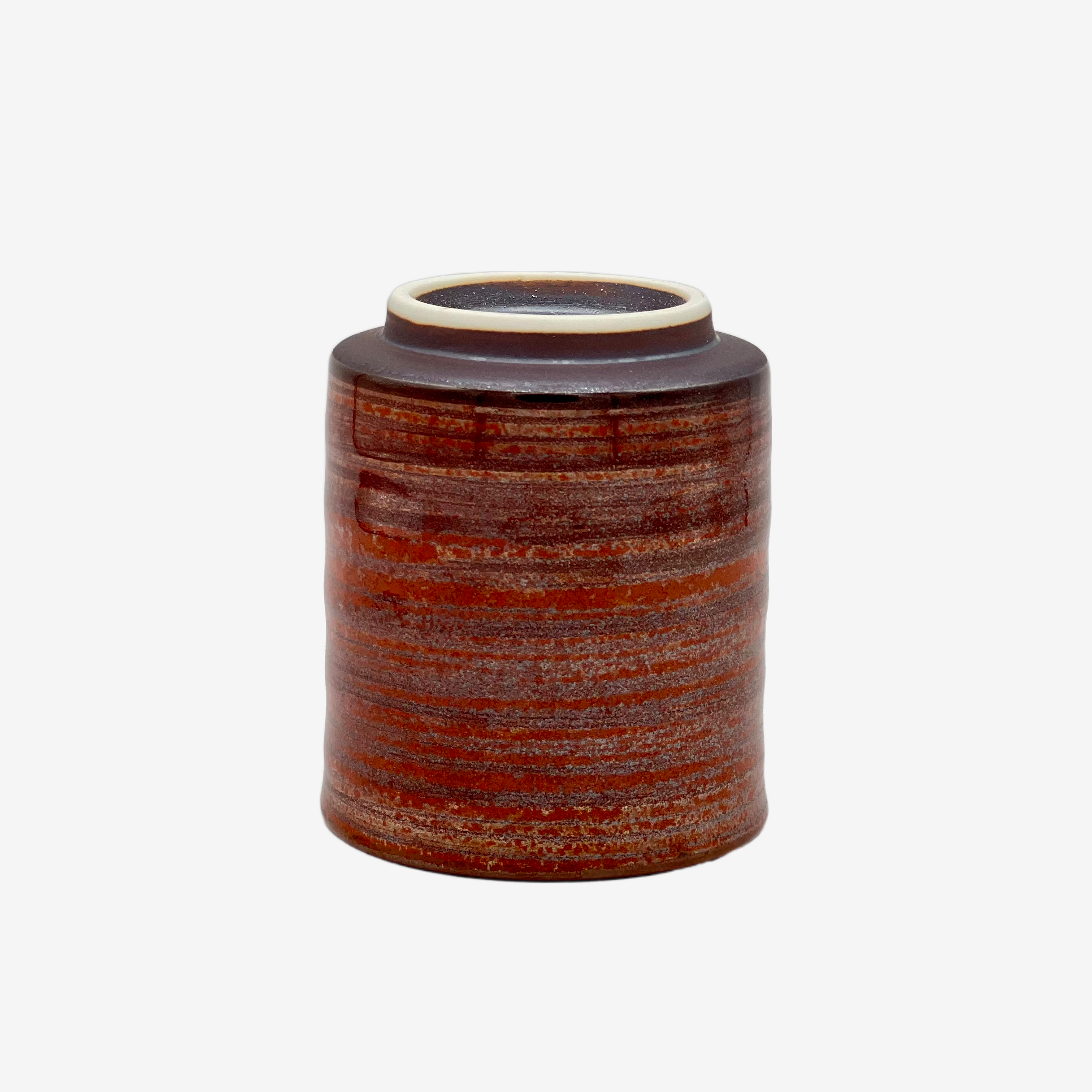 Tessha Iron Red Yunomi - Japanese Teacup Teaware Inoue Tea