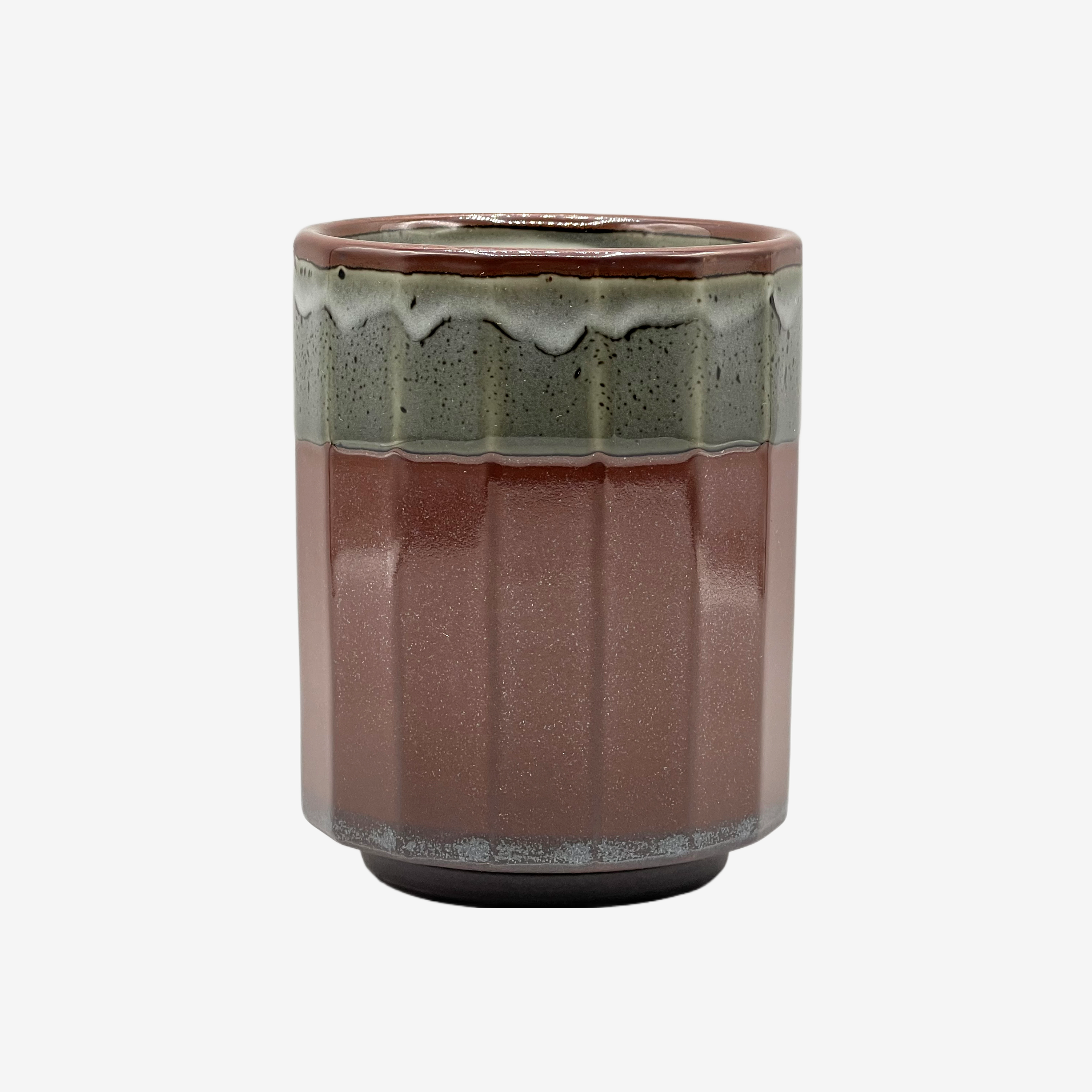 Ansekishoku Red Yunomi - Japanese Teacup