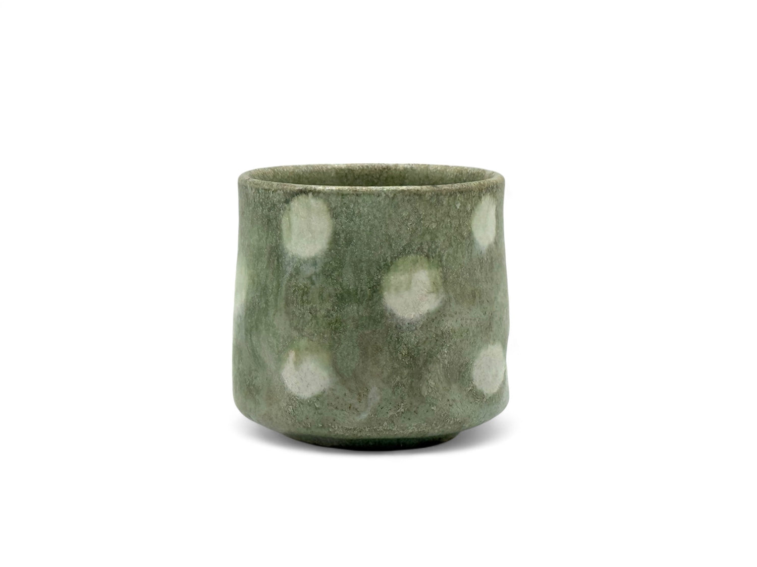 Gin Aya Polka Dot Mino-yaki Yunomi by Kimura - Japanese Teacup