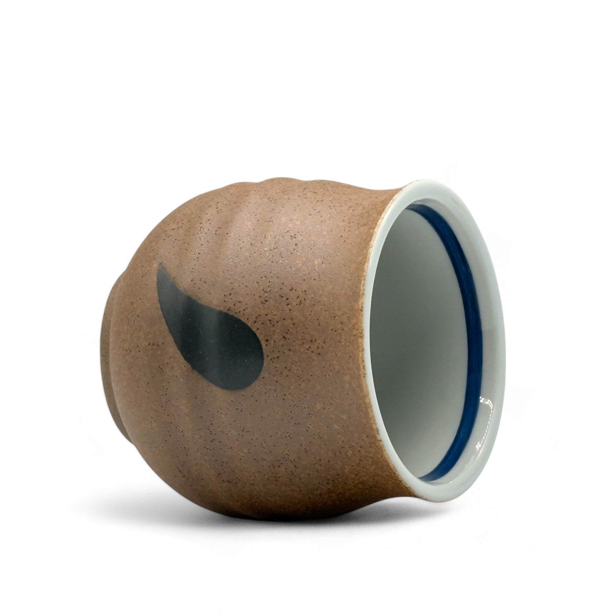 Tanuki Brown Mino-yaki Yunomi - Japanese Teacup