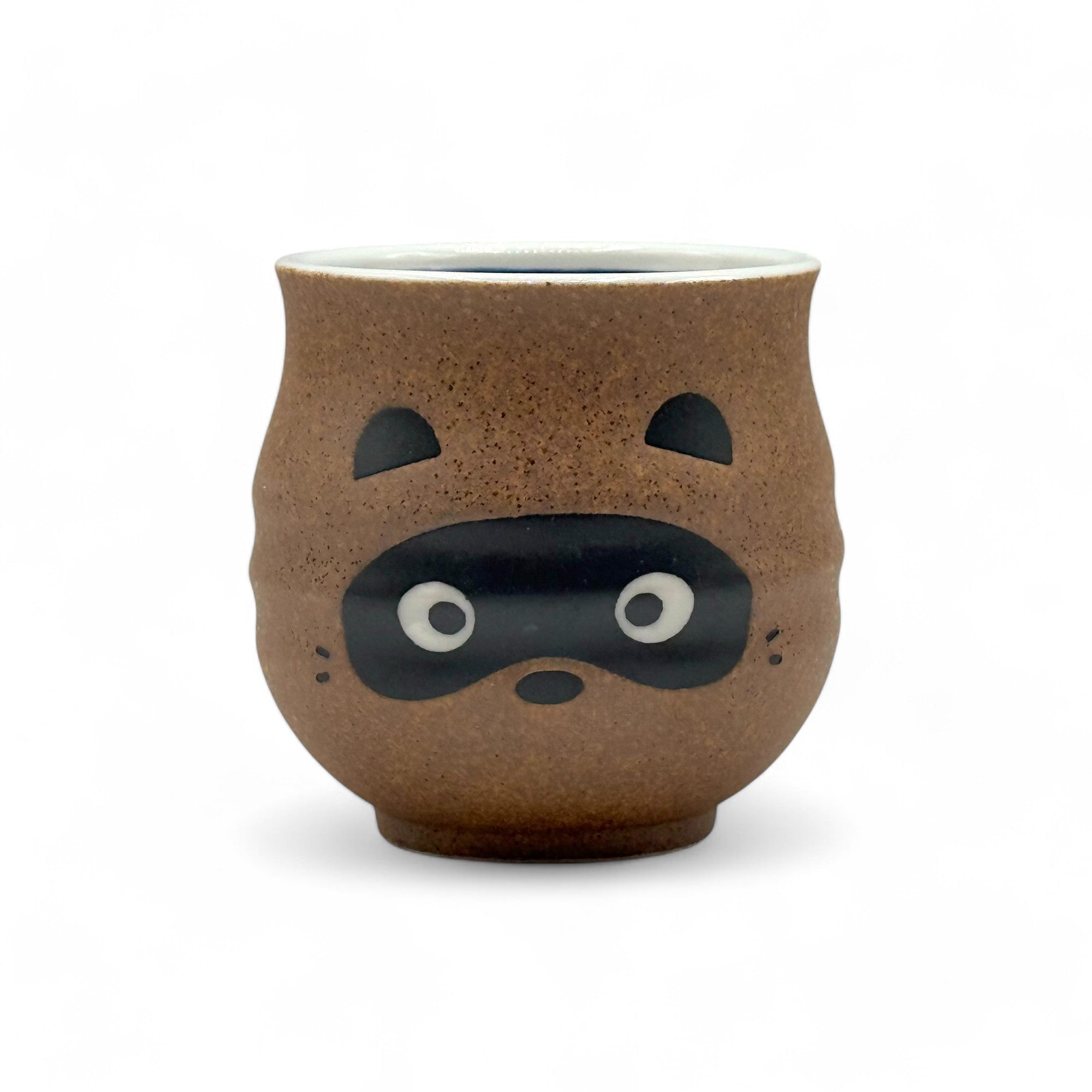 Tanuki Brown Mino-yaki Yunomi - Japanese Teacup