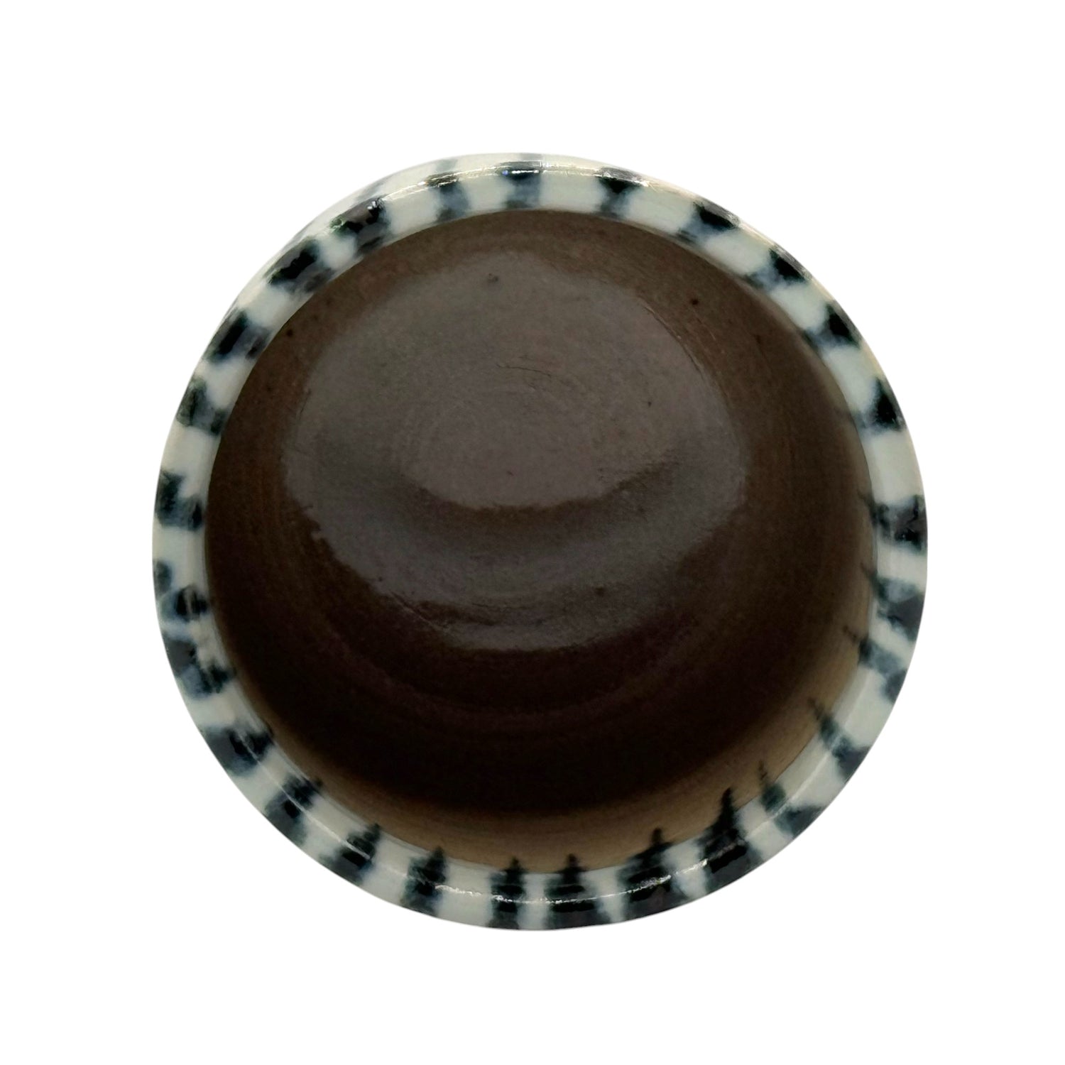 Tokusa Stripe White Mino-yaki Yunomi by Kimura - Japanese Teacup