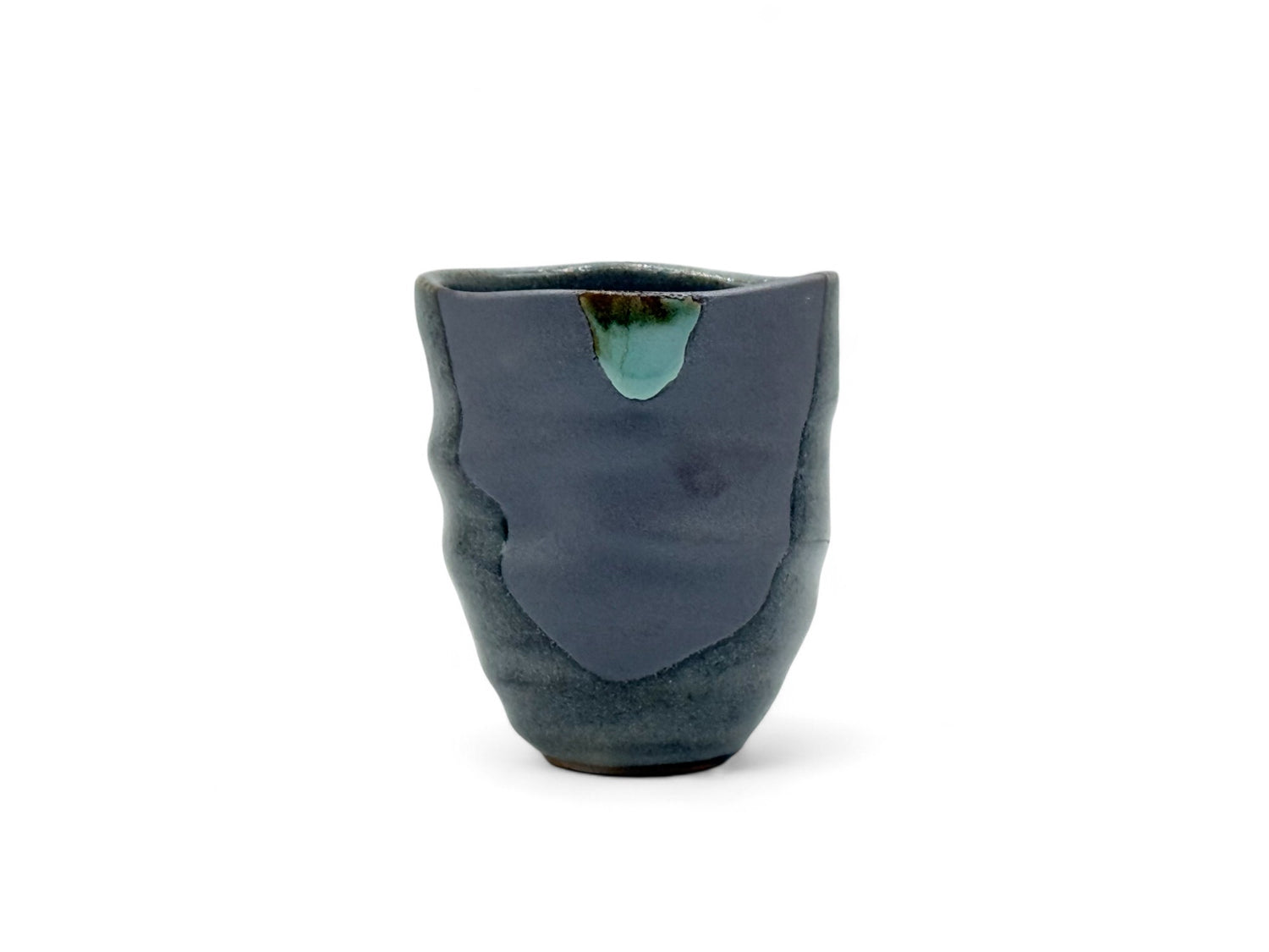 Nezumi Shinrokubei Gray Mino-yaki Yunomi - Japanese Teacup