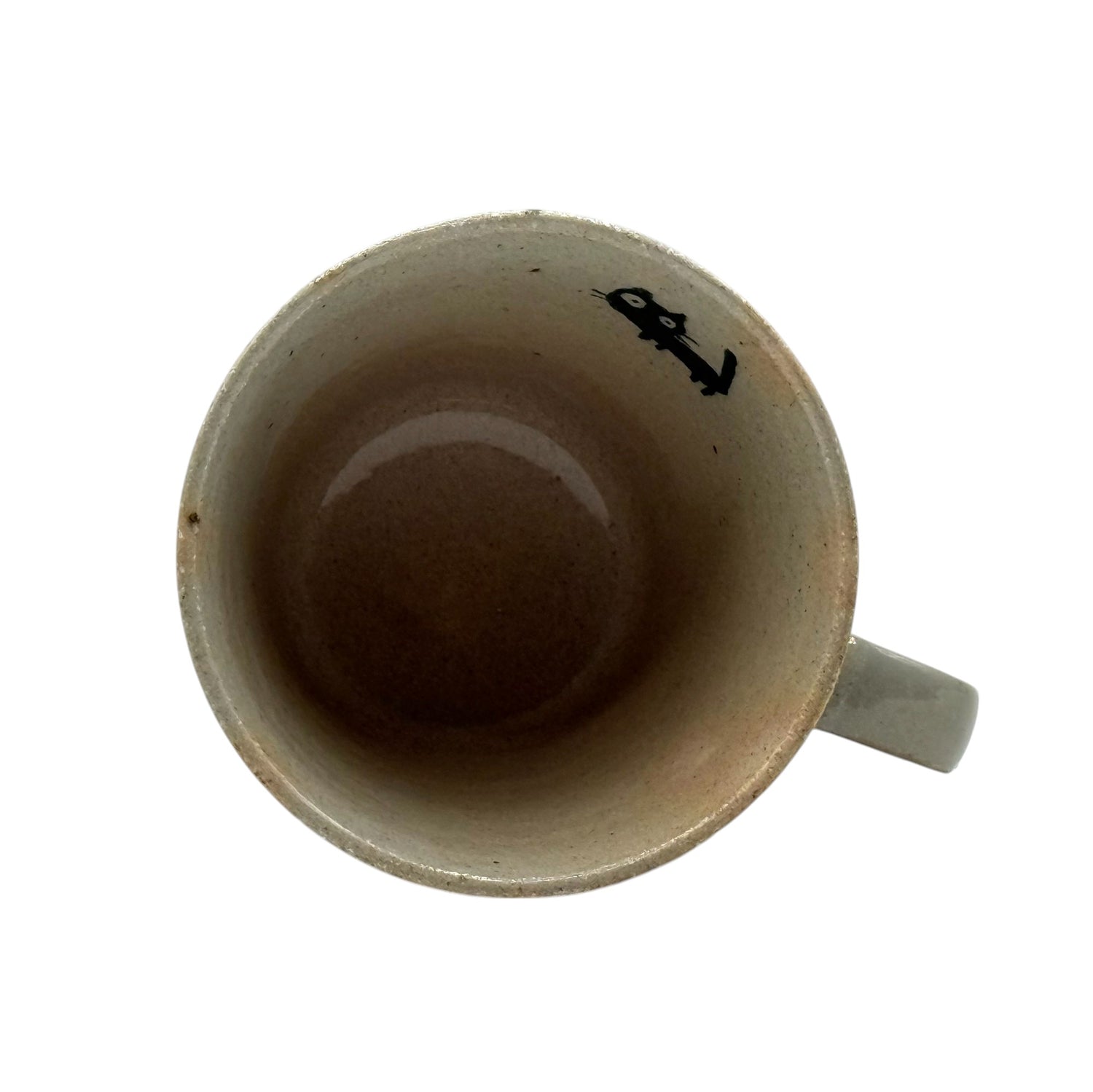 Kuro Black Cat Mino-yaki Mug by Kanejin - Japanese Tea Mug