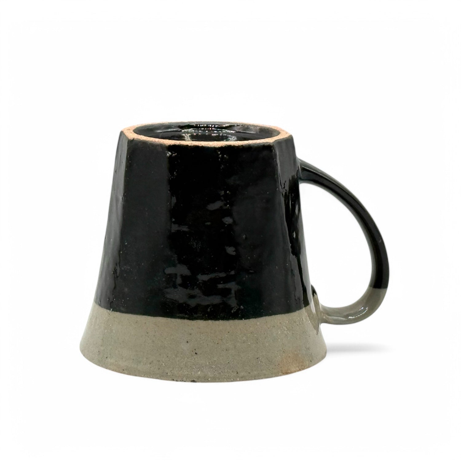 Kuro Black Cat Mino-yaki Mug by Kanejin - Japanese Tea Mug