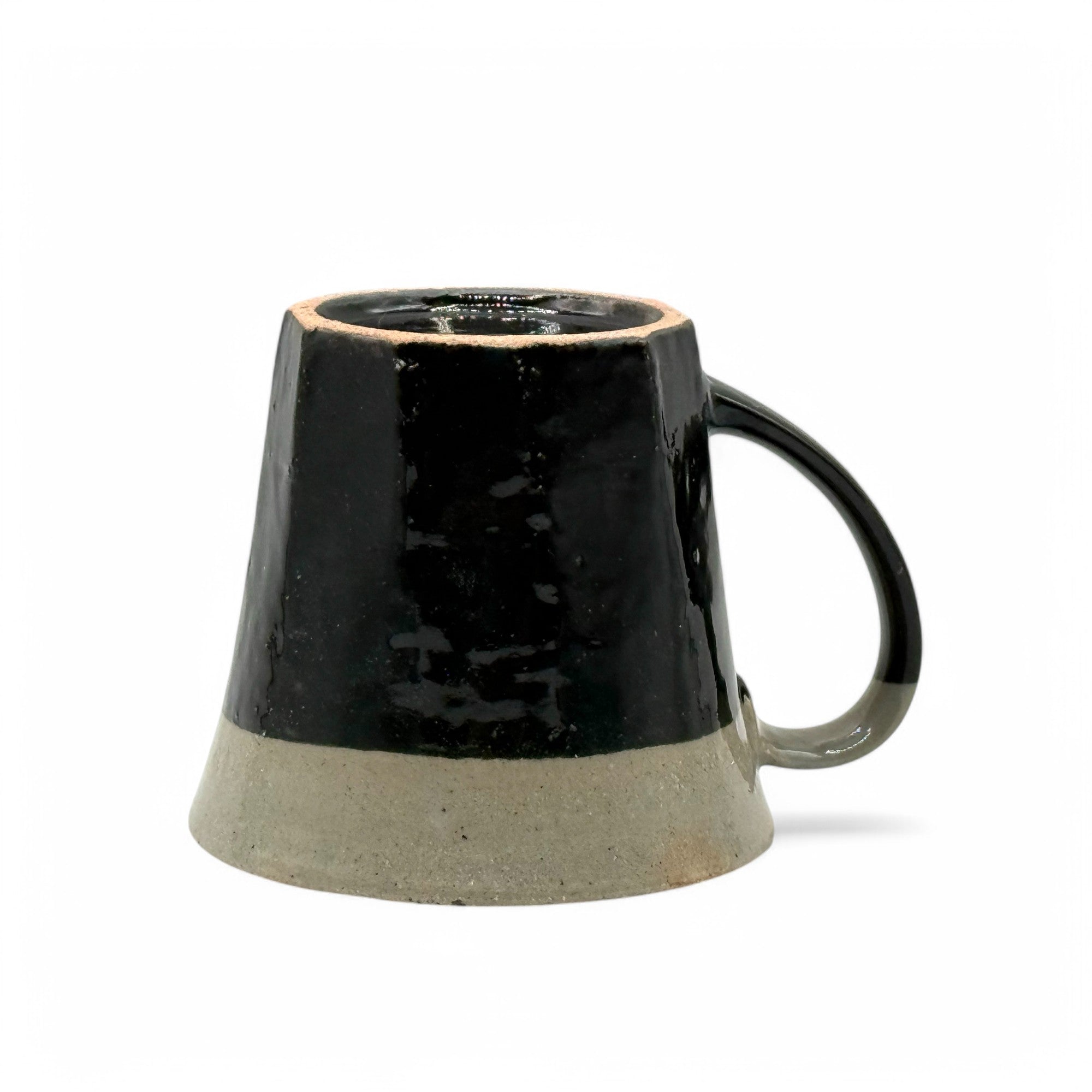 Kuro Black Cat Mino-yaki Mug by Kanejin - Japanese Tea Mug