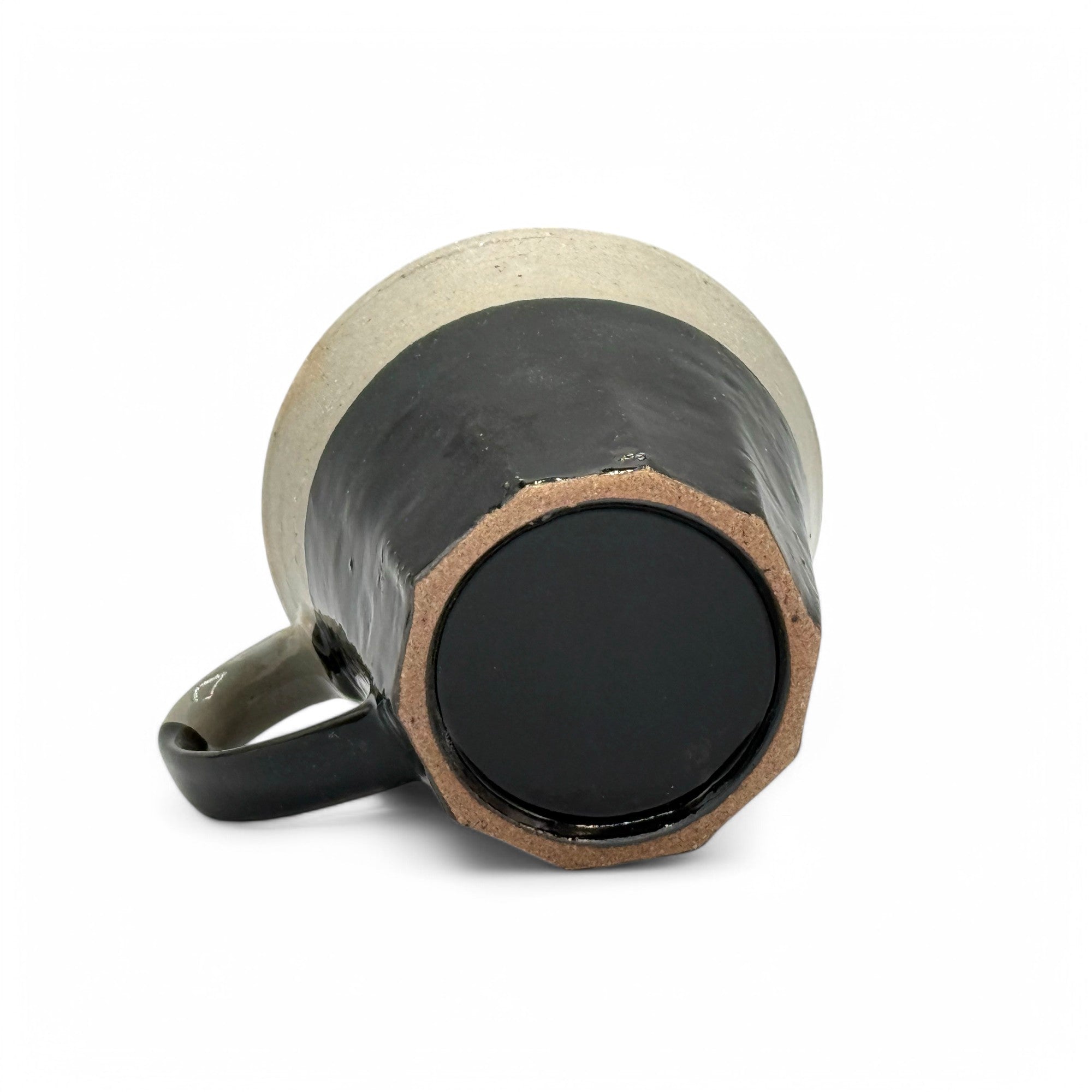 Kuro Black Cat Mino-yaki Mug by Kanejin - Japanese Tea Mug