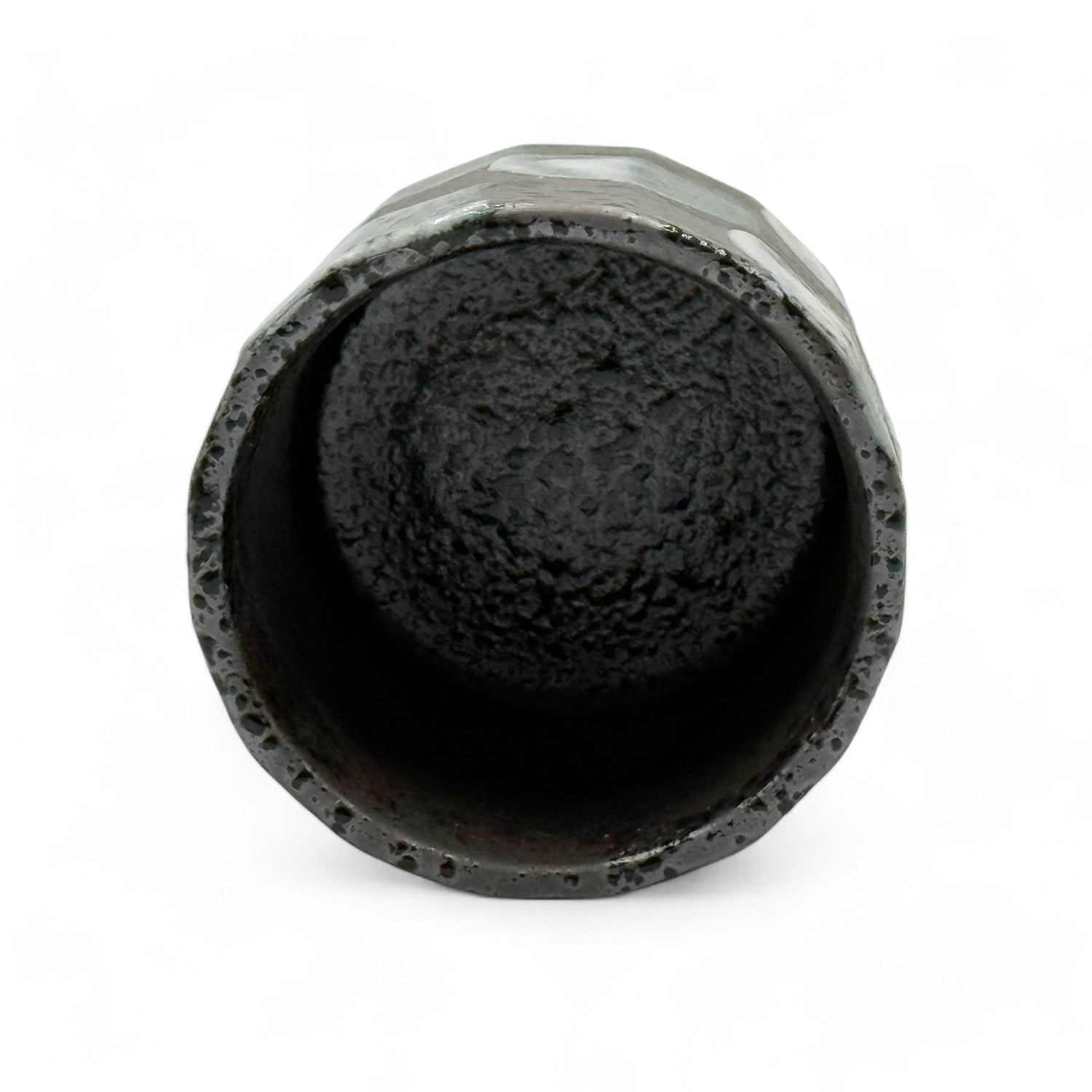 Kokuen Graphite Black Mino-yaki Yunomi - Japanese Teacup