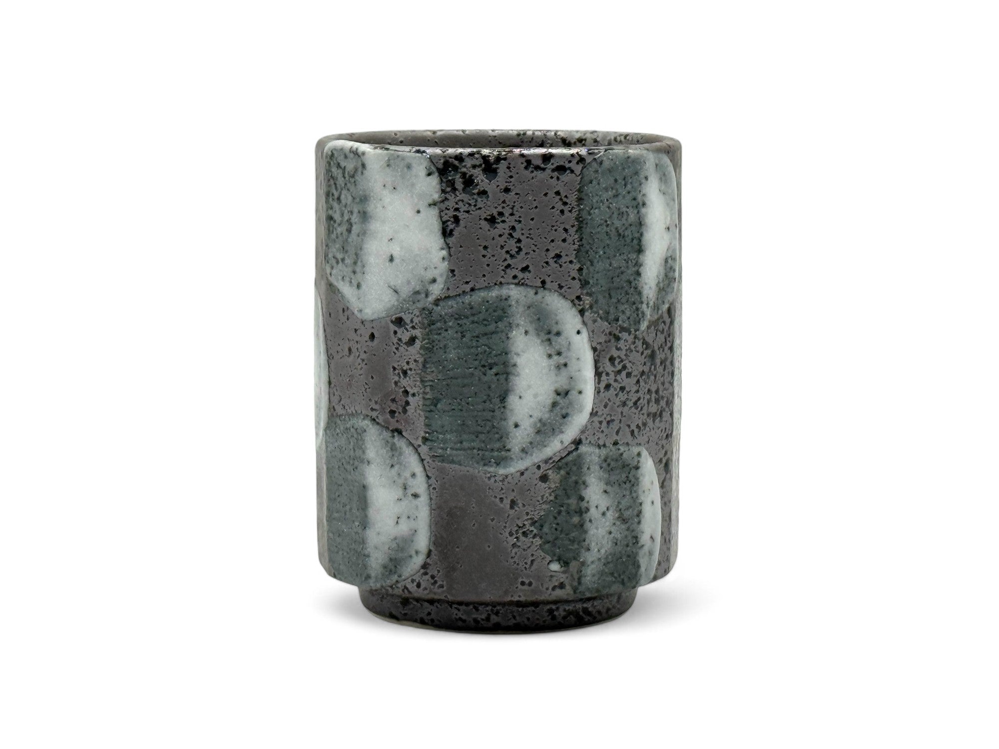 Kokuen Graphite Black Mino-yaki Yunomi - Japanese Teacup