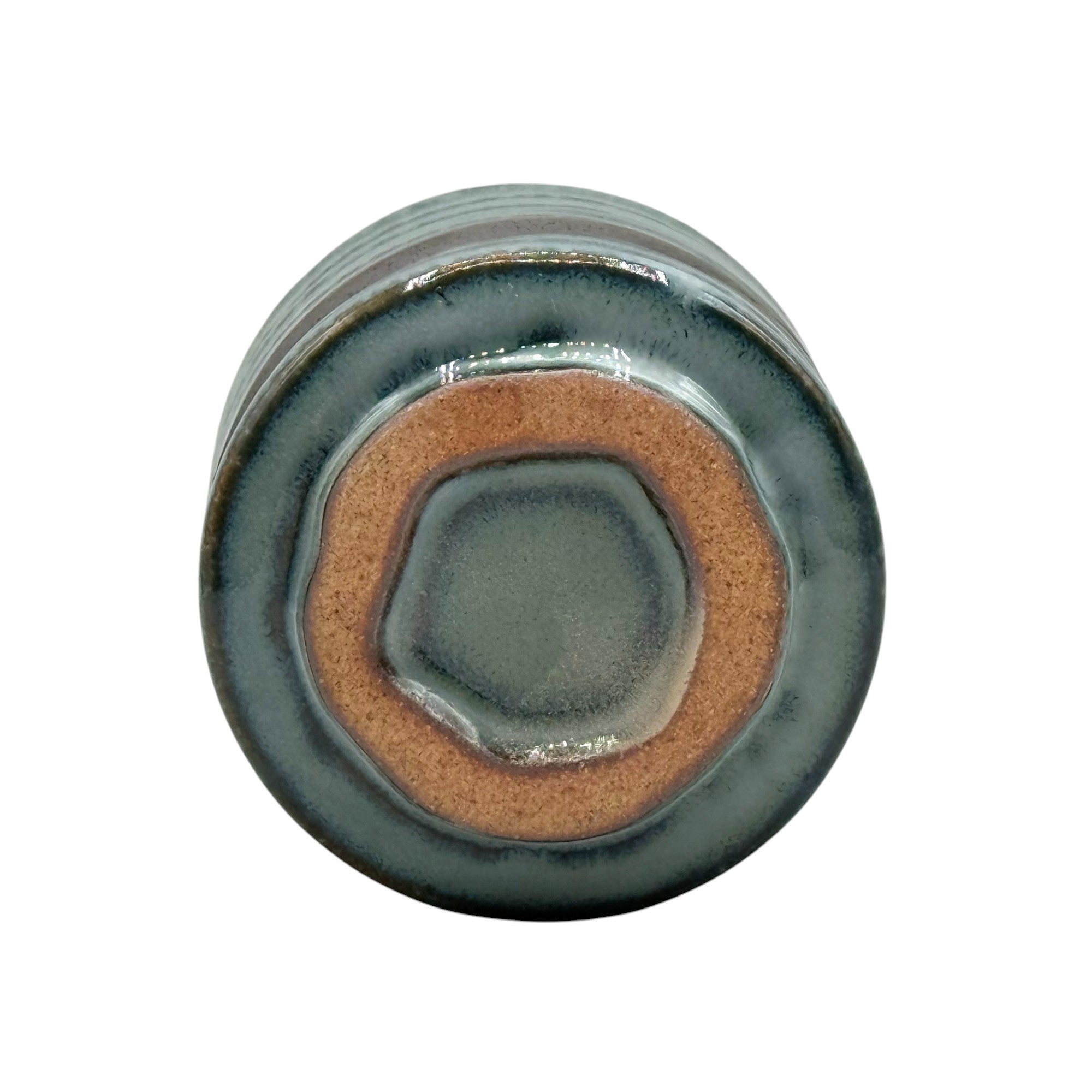 Kin Kama Blue Mino-yaki Yunomi - Japanese Teacup