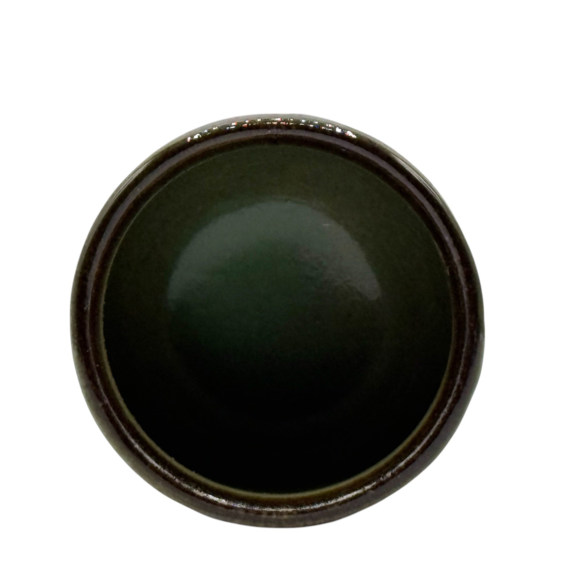 Kuroitchin Hiwa Black Mino-yaki Yunomi - Japanese Teacup