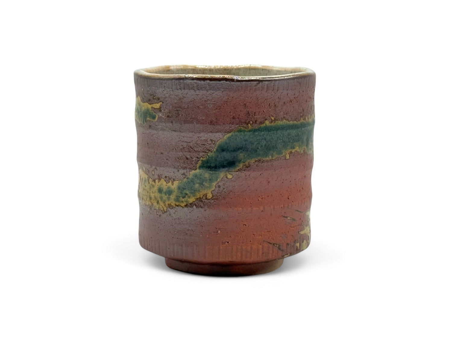 Kiba Brown Mino-yaki Yunomi - Japanese Teacup
