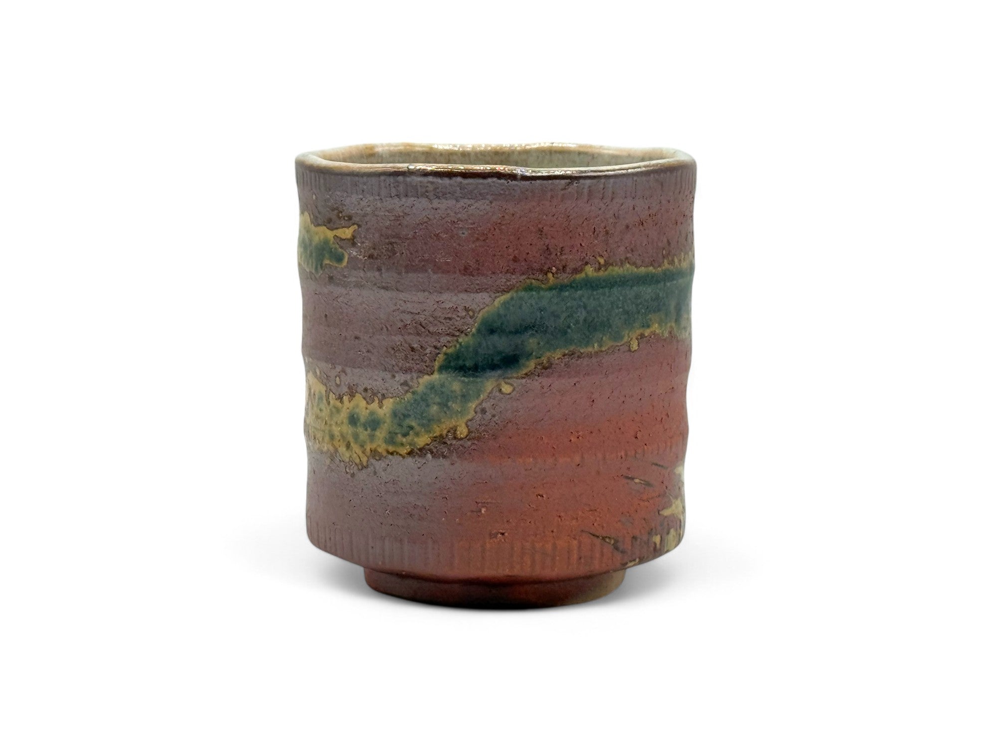 Kiba Brown Mino-yaki Yunomi - Japanese Teacup
