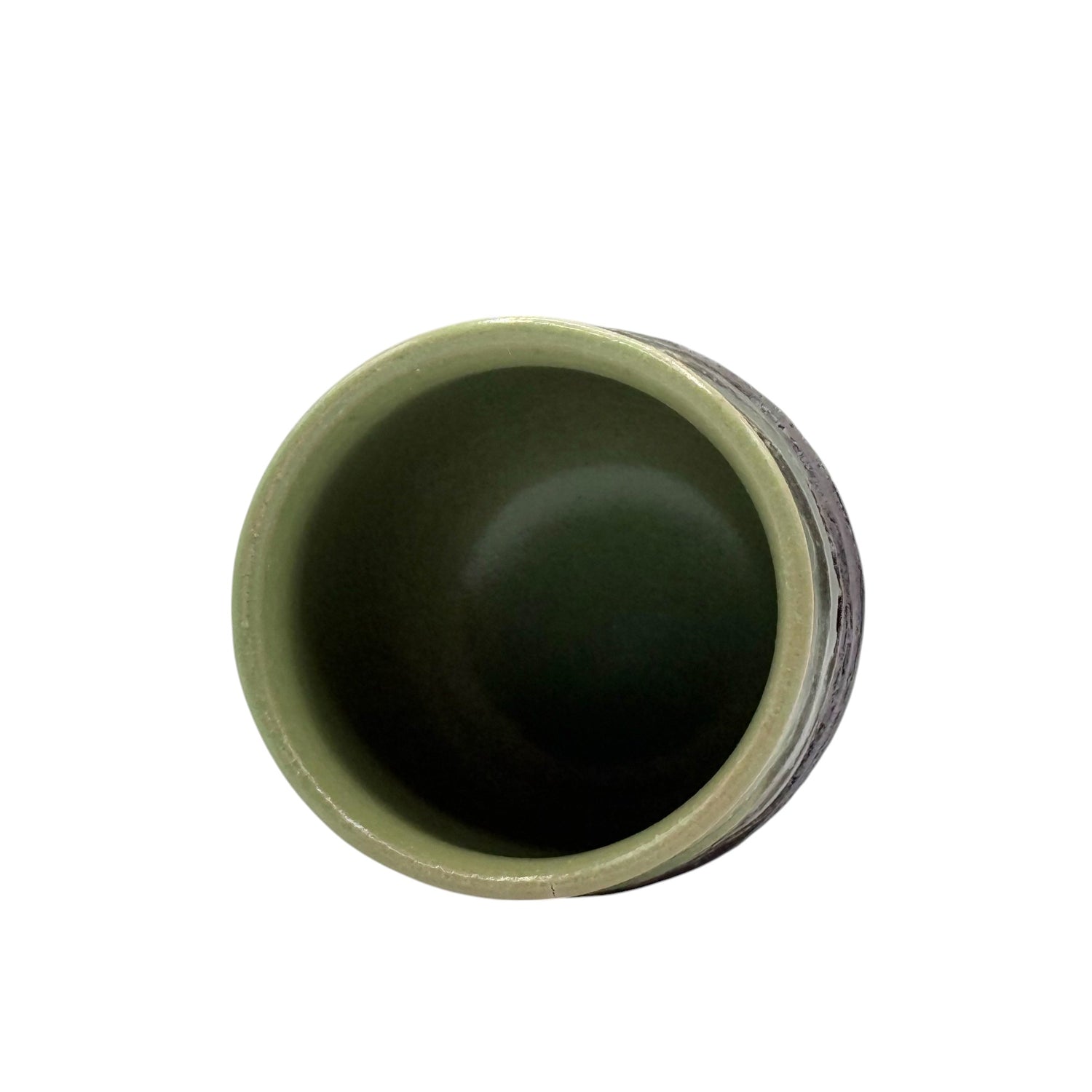 Hangake Hiwa Green Mino-yaki Yunomi - Japanese Teacup