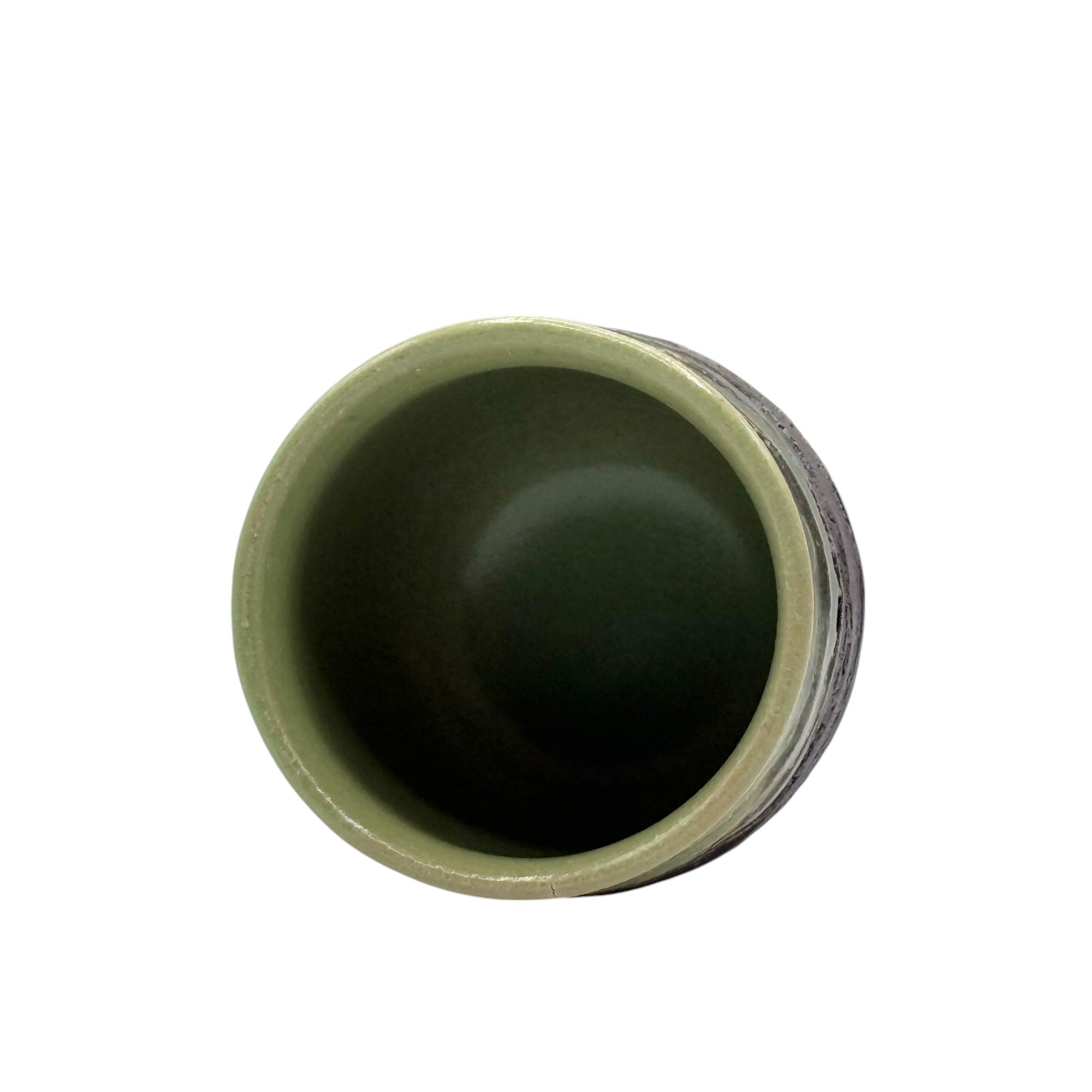 Hangake Hiwa Green Mino-yaki Yunomi - Japanese Teacup