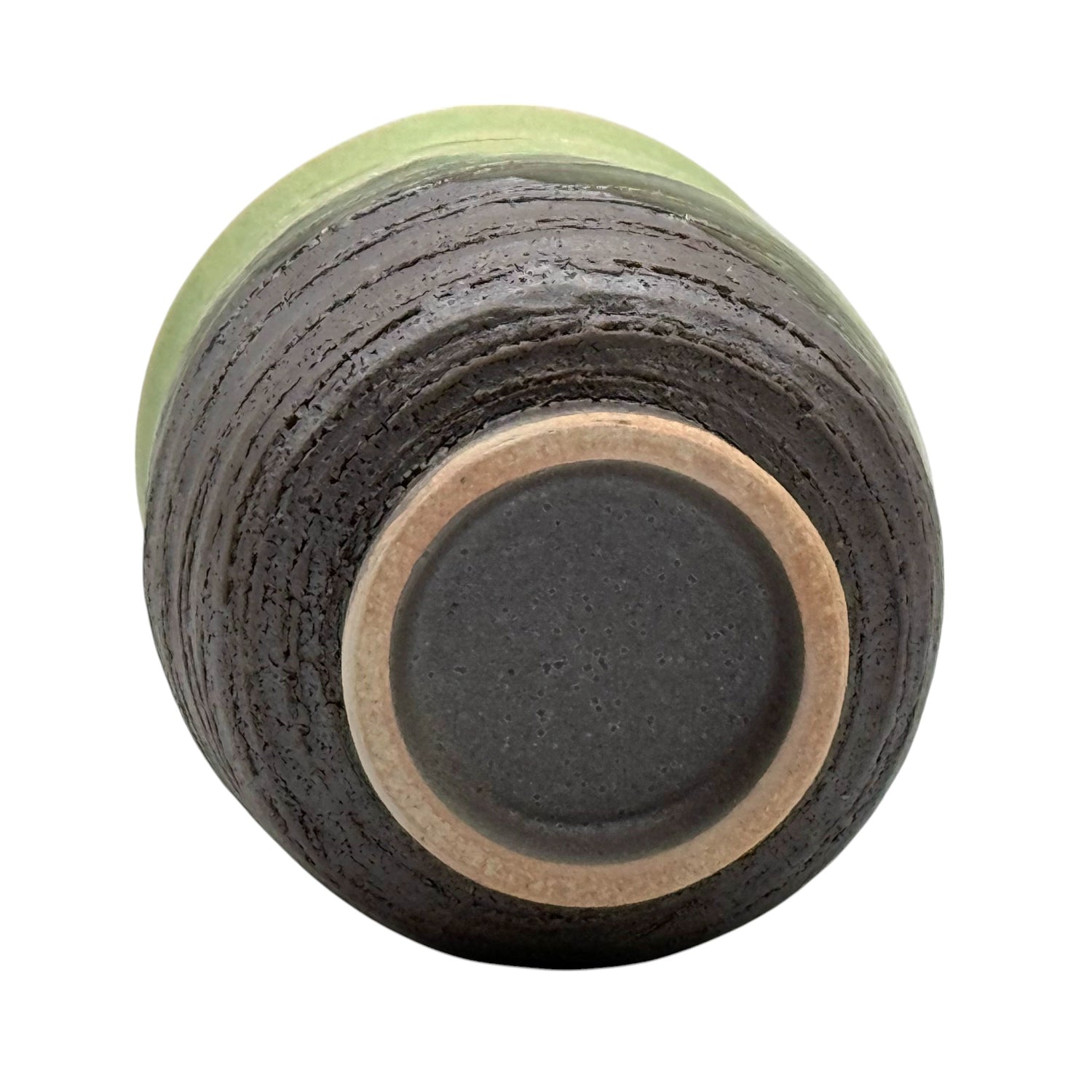 Hangake Hiwa Green Mino-yaki Yunomi - Japanese Teacup