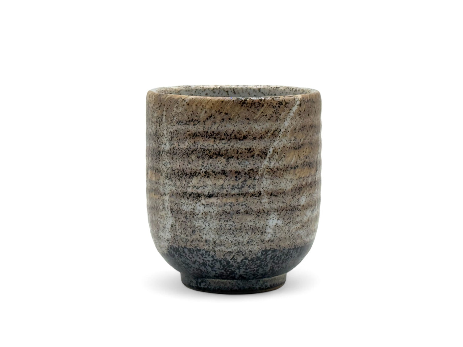 Nami Brown Mino-yaki Yunomi - Japanese Teacup