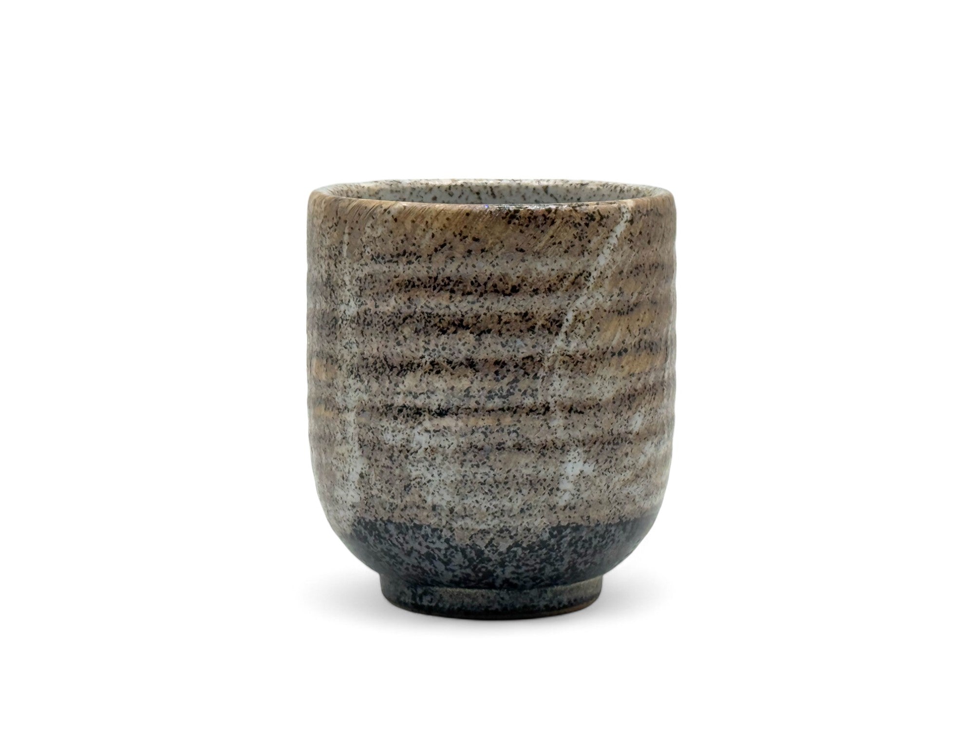 Nami Brown Mino-yaki Yunomi - Japanese Teacup