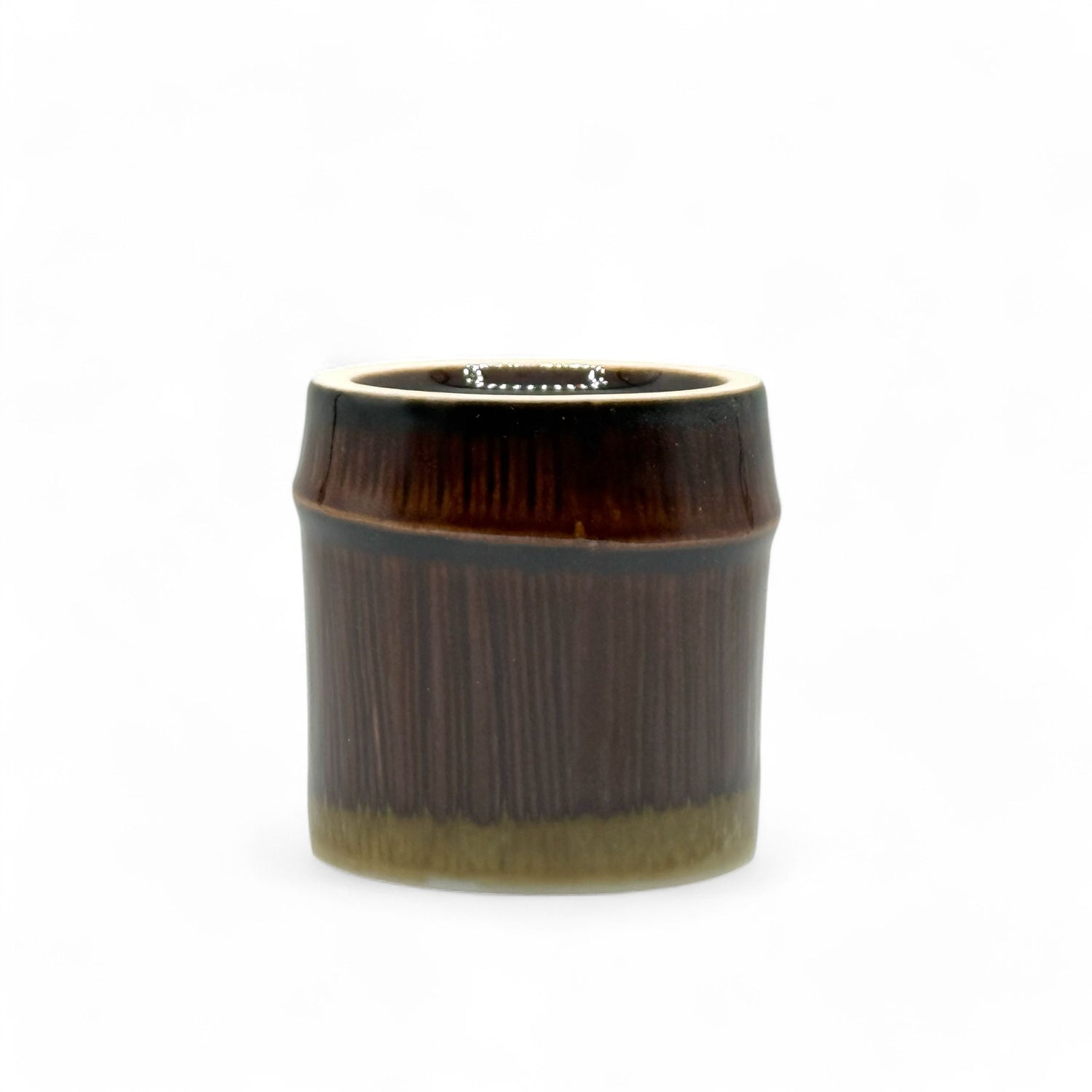 Tenmoku Brown Mino-yaki Yunomi - Japanese Teacup