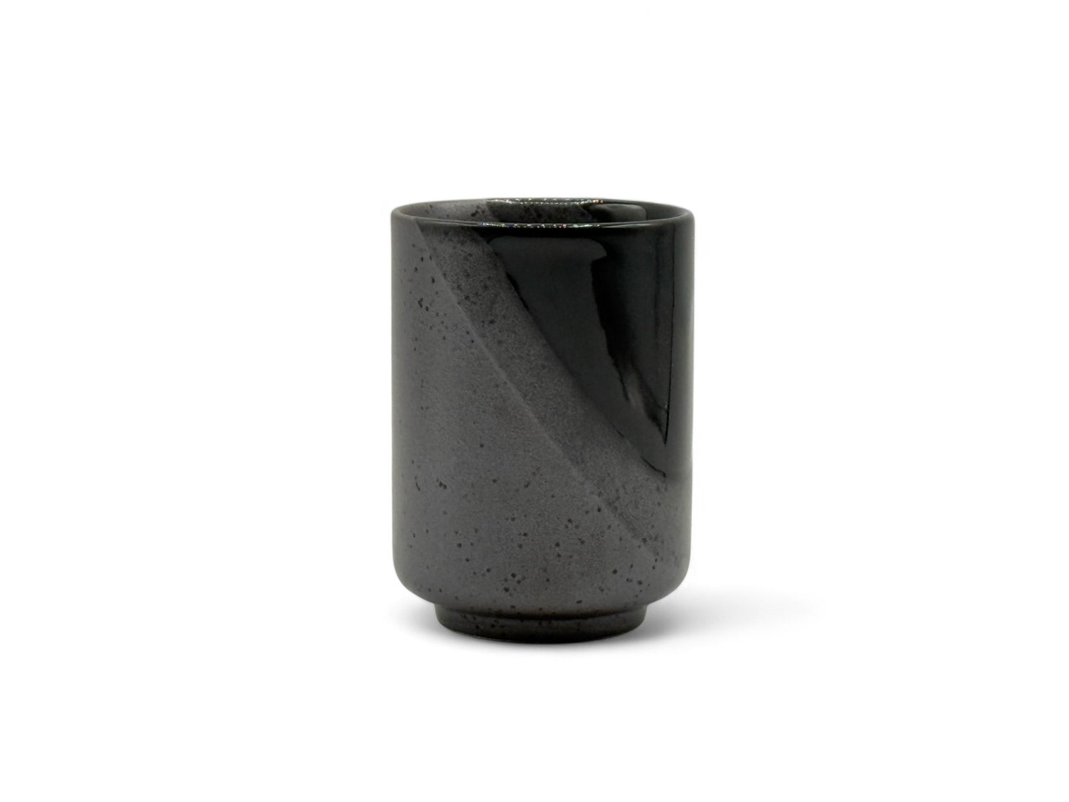Kimura Black Shigaraki-yaki Yunomi - Japanese Teacup