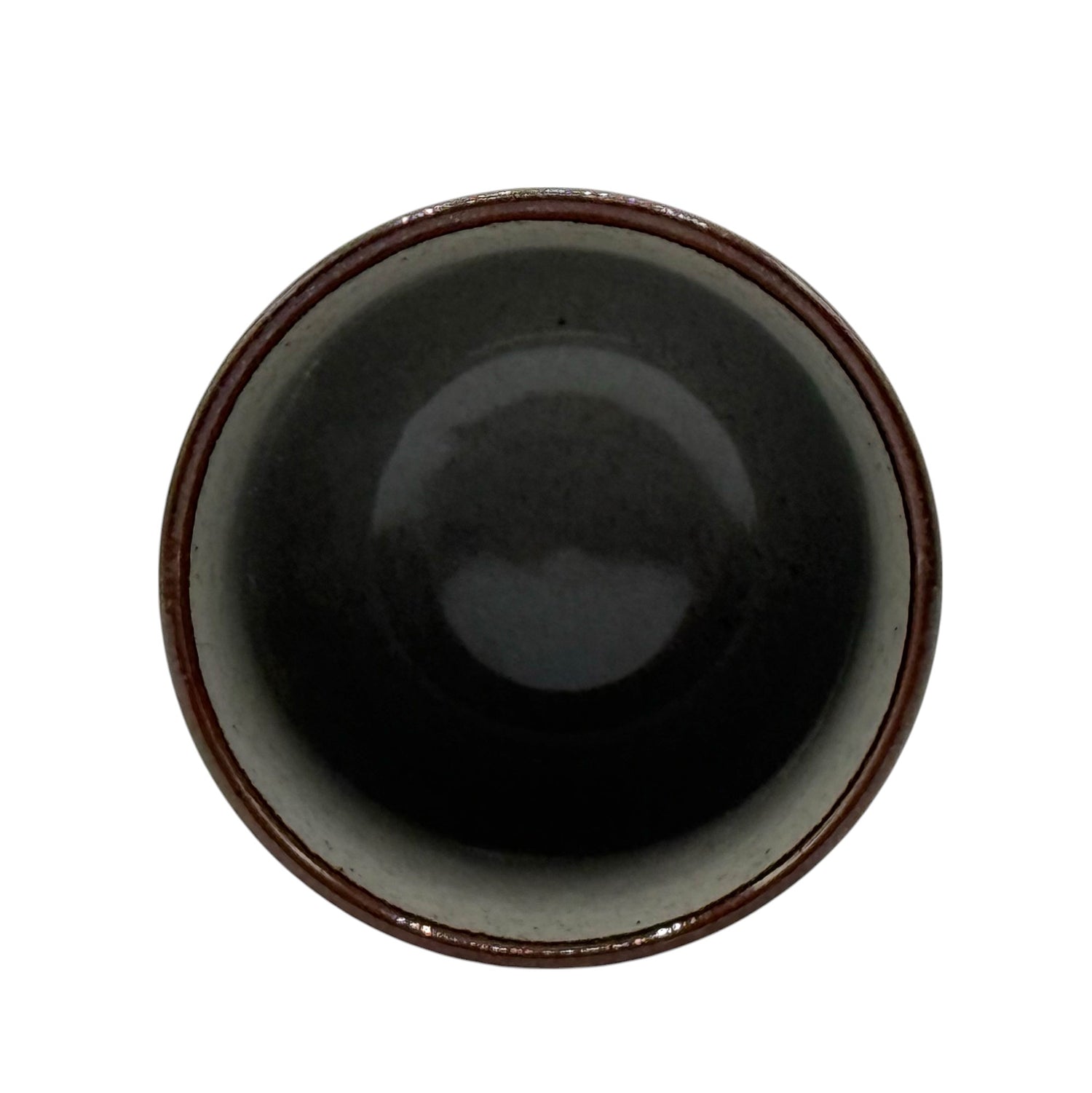 Kohaku no Tsubaki Gray Kutani-yaki Yunomi - Japanese Teacup