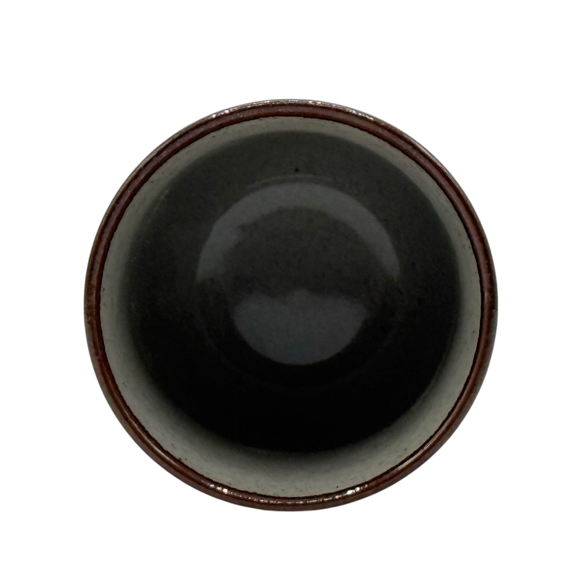 Kohaku no Tsubaki Gray Kutani-yaki Yunomi - Japanese Teacup
