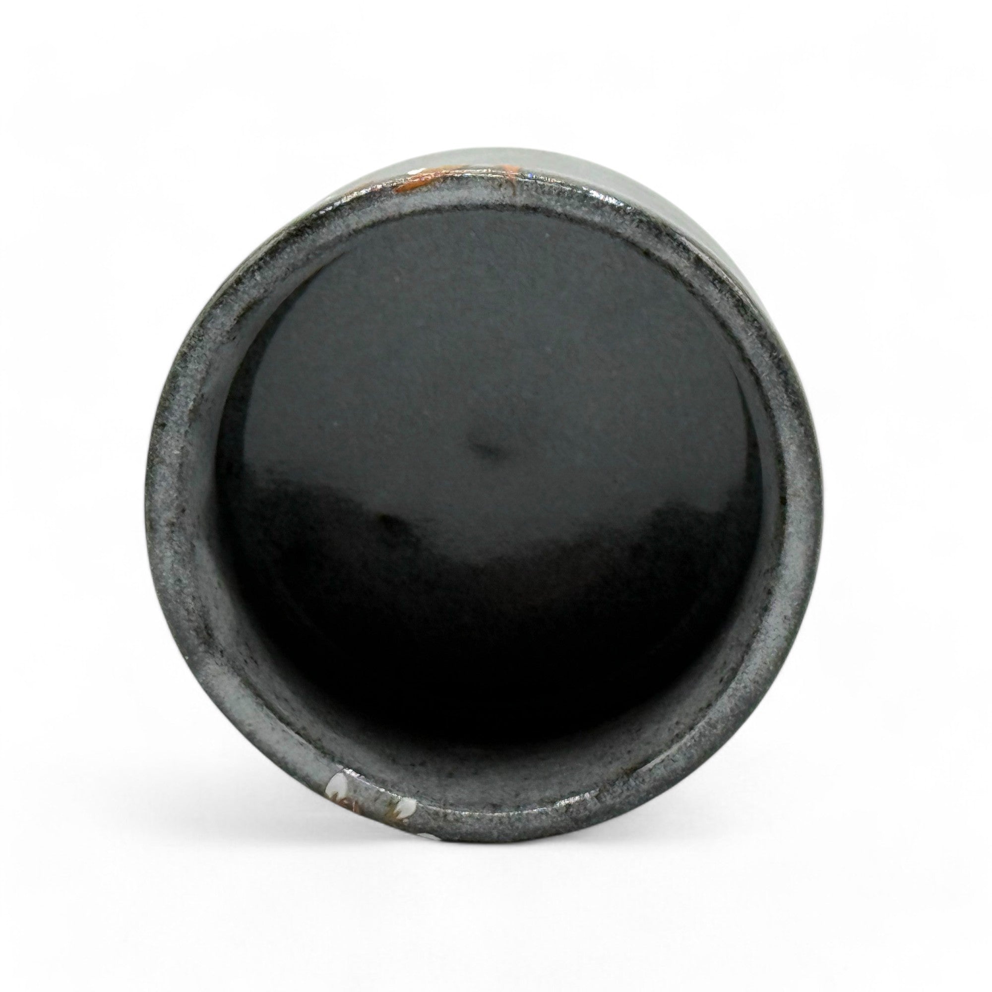 Yamazakura Tori Gray Kutani-yaki Yunomi- Japanese Teacup