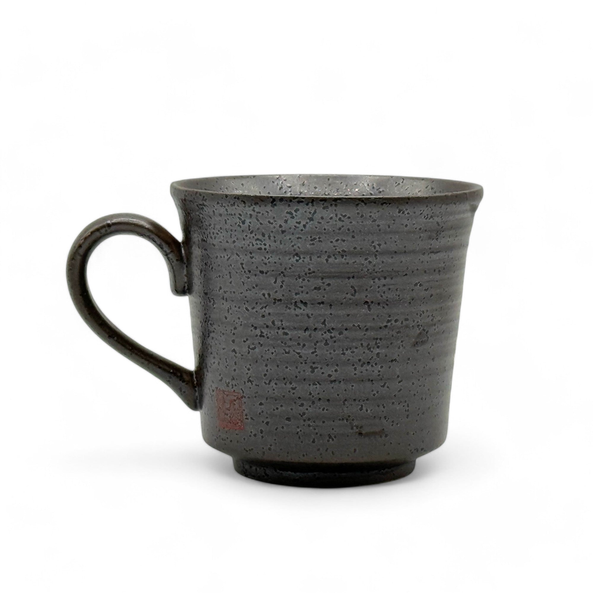Kinkazume Black Kutani-yaki Mug- Japanese Tea Mug