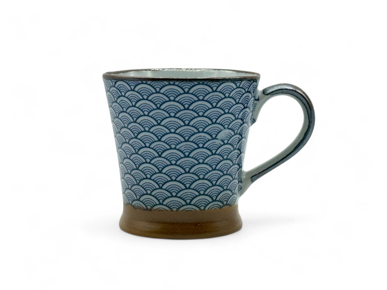 Komon Blue Mino-yaki Mug - Japanese Tea Mug