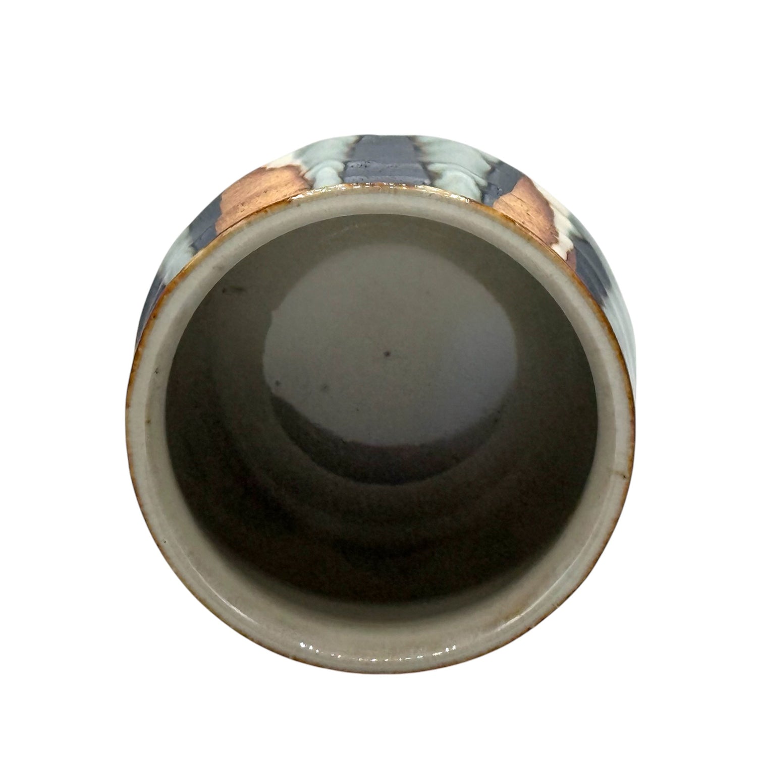 Suna Mozaiku Brown Mino-yaki Yunomi by Kimura - Japanese Teacup