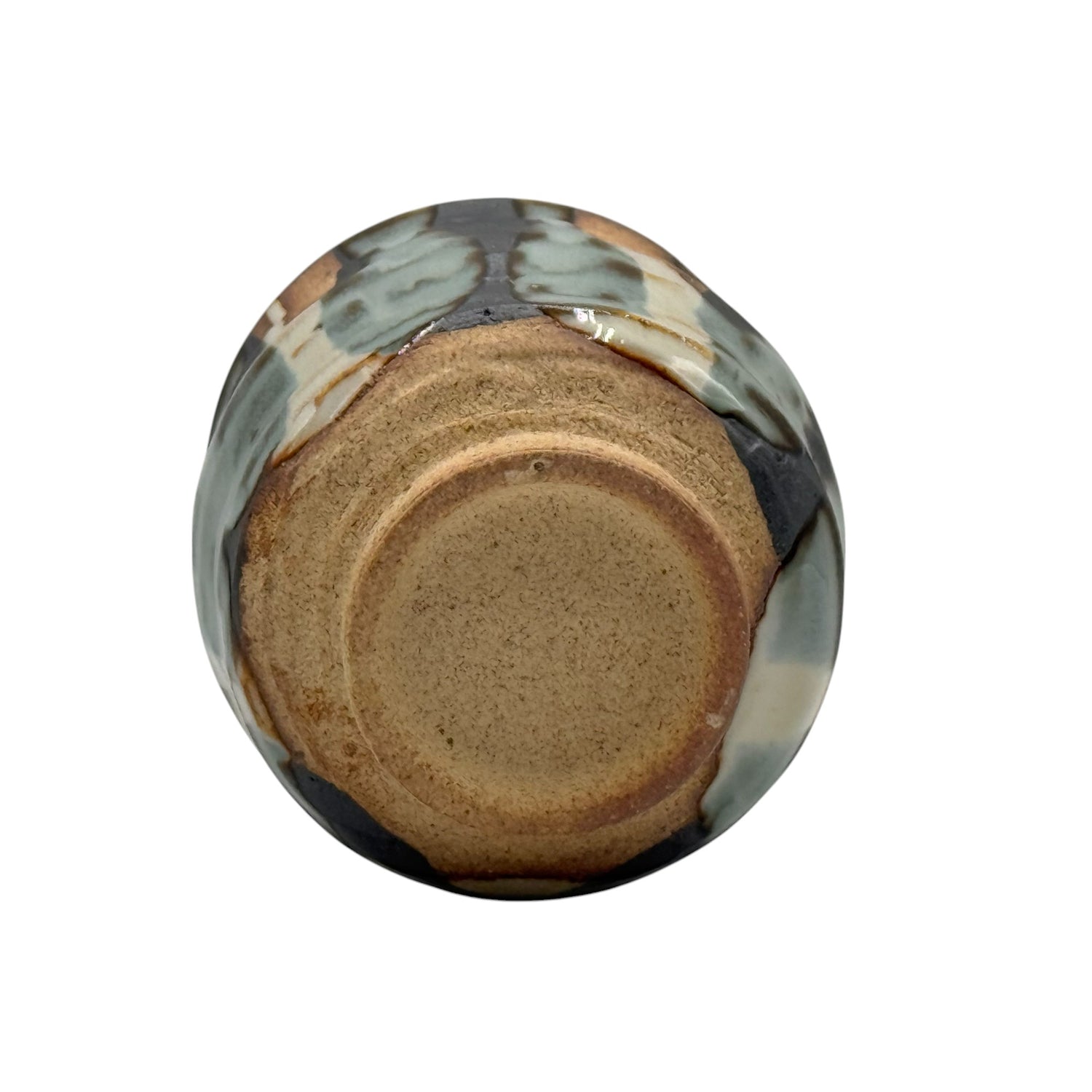 Suna Mozaiku Brown Mino-yaki Yunomi by Kimura - Japanese Teacup