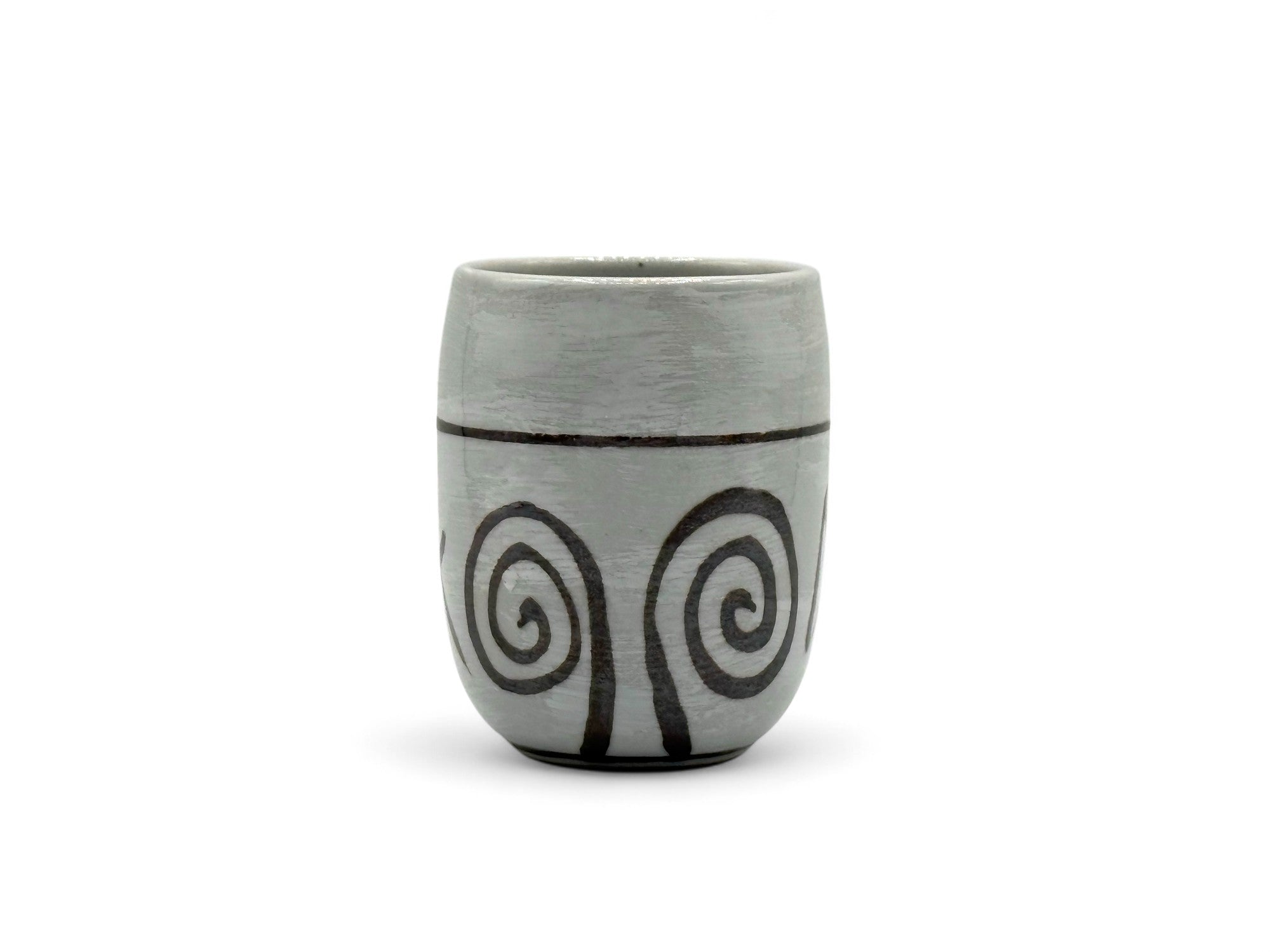 Shirohake Naruto Gray Mino-yaki Yunomi - Japanese Teacup