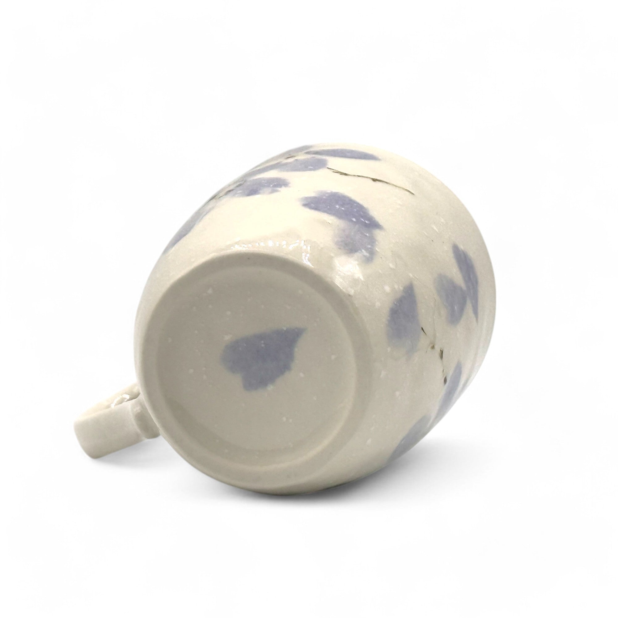 Miyama Cherry White Mino-yaki Mug - Japanese Tea Mug