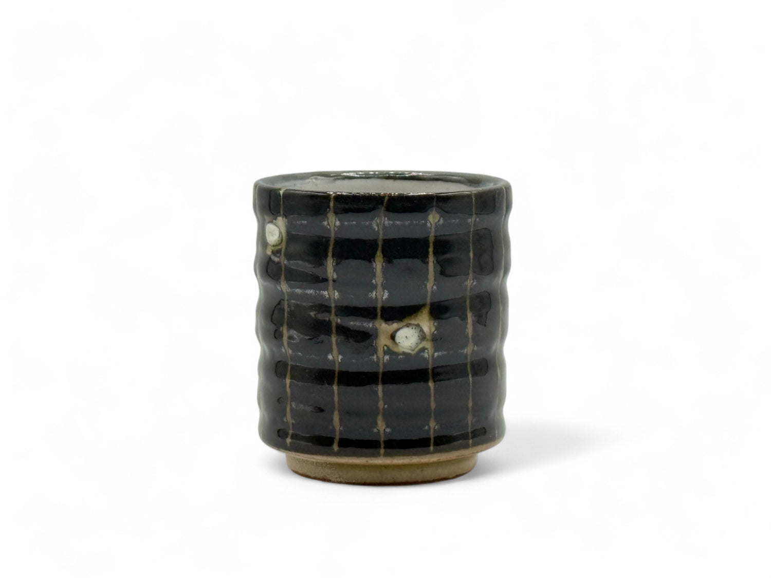 Marujuso Black Mino-yaki Yunomi - Japanese Teacup