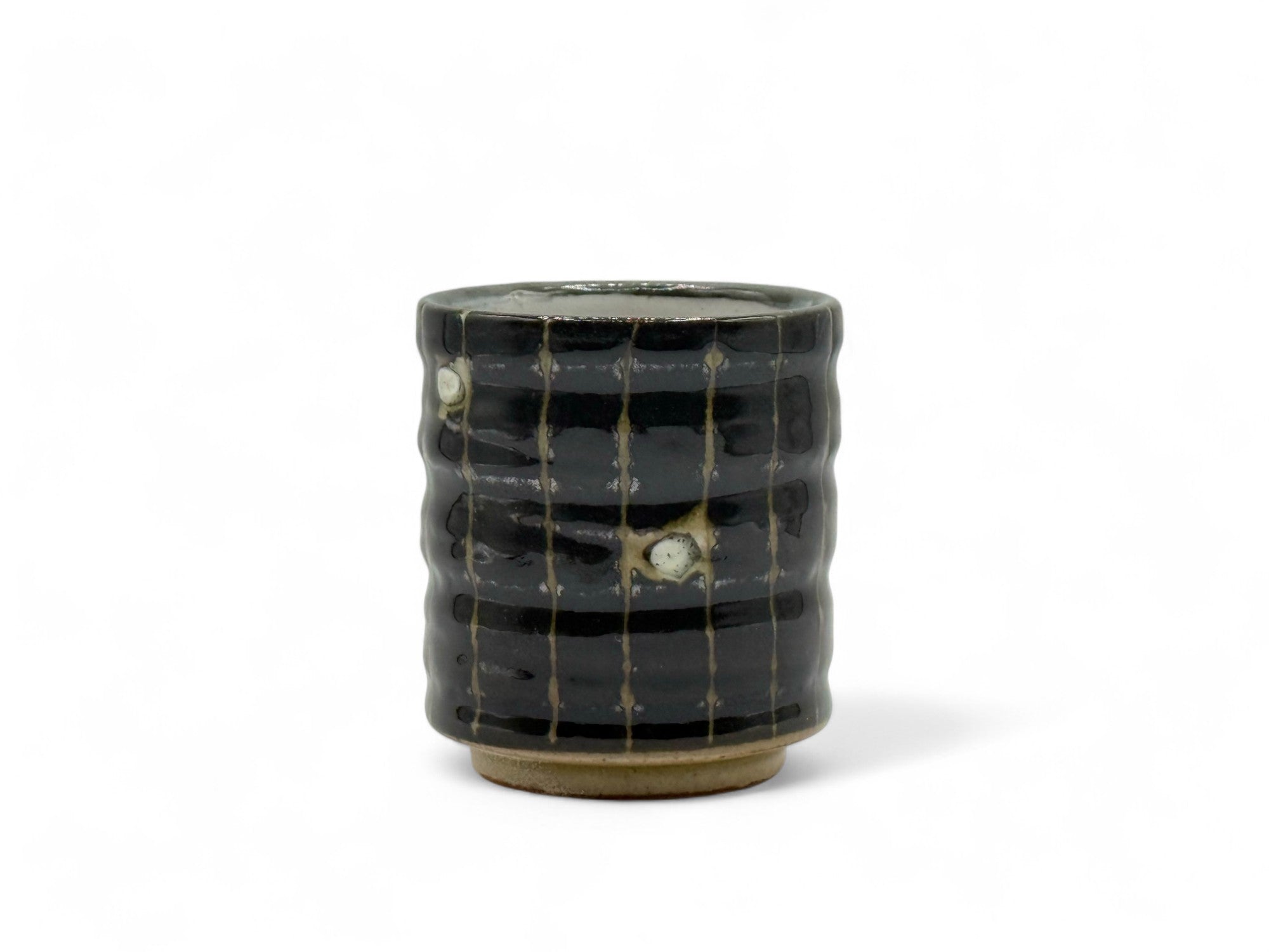 Marujuso Black Mino-yaki Yunomi - Japanese Teacup