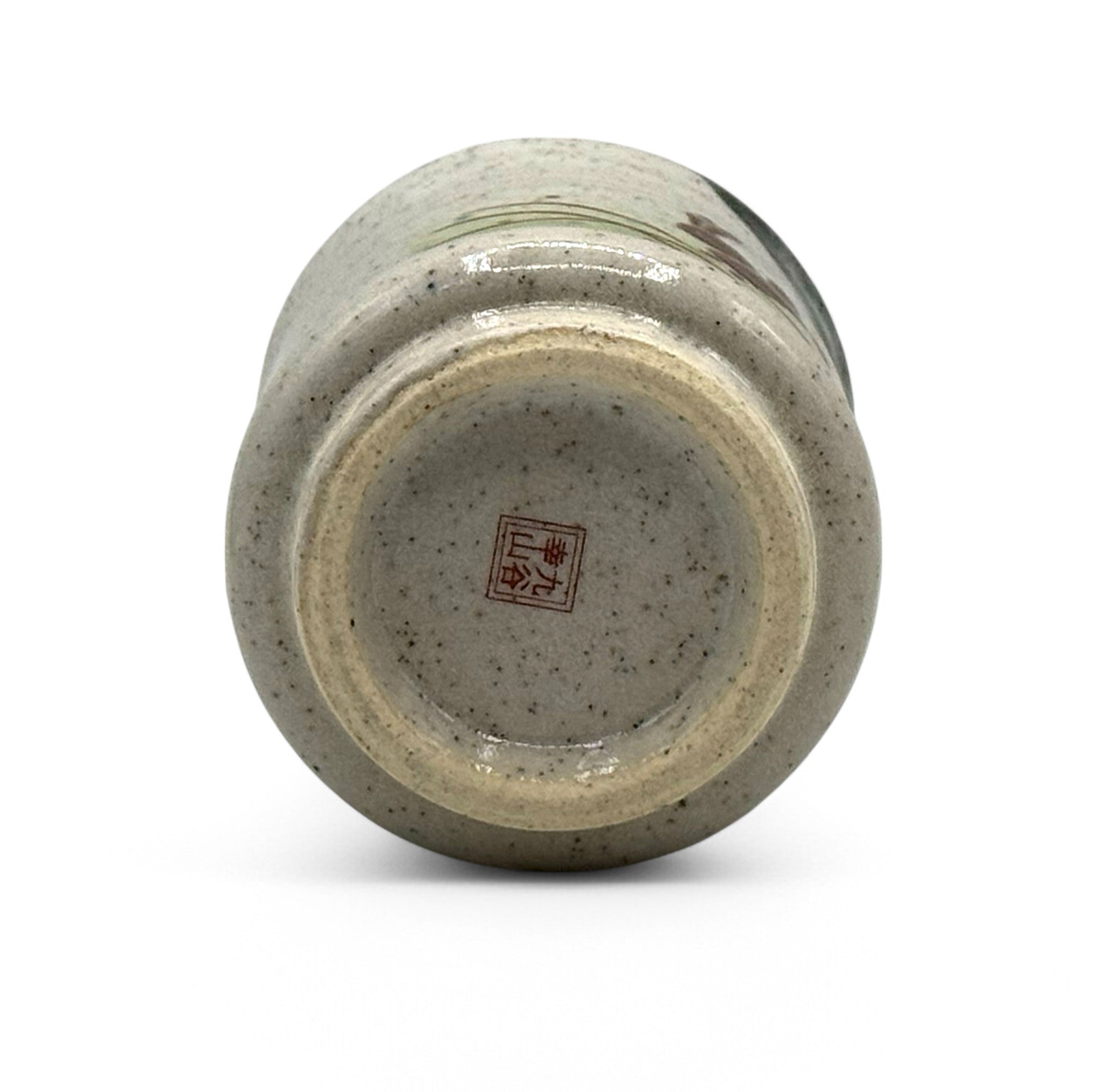 Hana Usagi Rabbit Gray Kutani-yaki Yunomi - Japanese Teacup