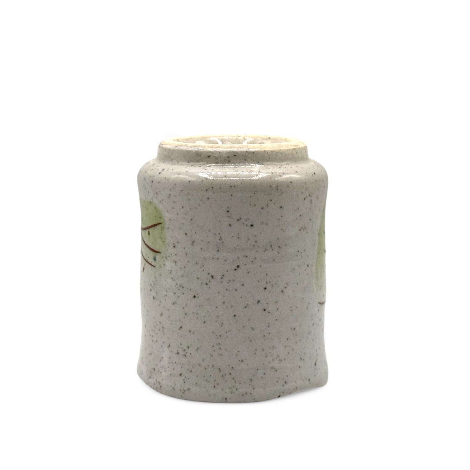 Hana Usagi Rabbit Gray Kutani-yaki Yunomi - Japanese Teacup