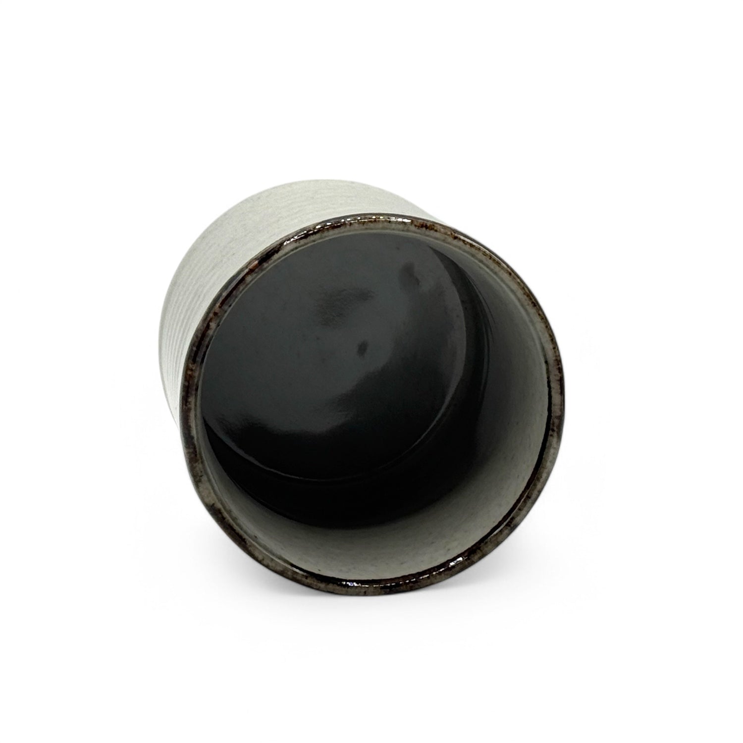 Ume Michi Gold Gray Kutani-yaki Yunomi - Japanese Teacup