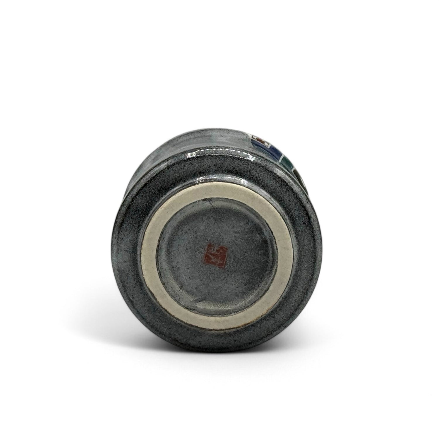 Ishidatami Gray Kutani-yaki Yunomi - Japanese Teacup