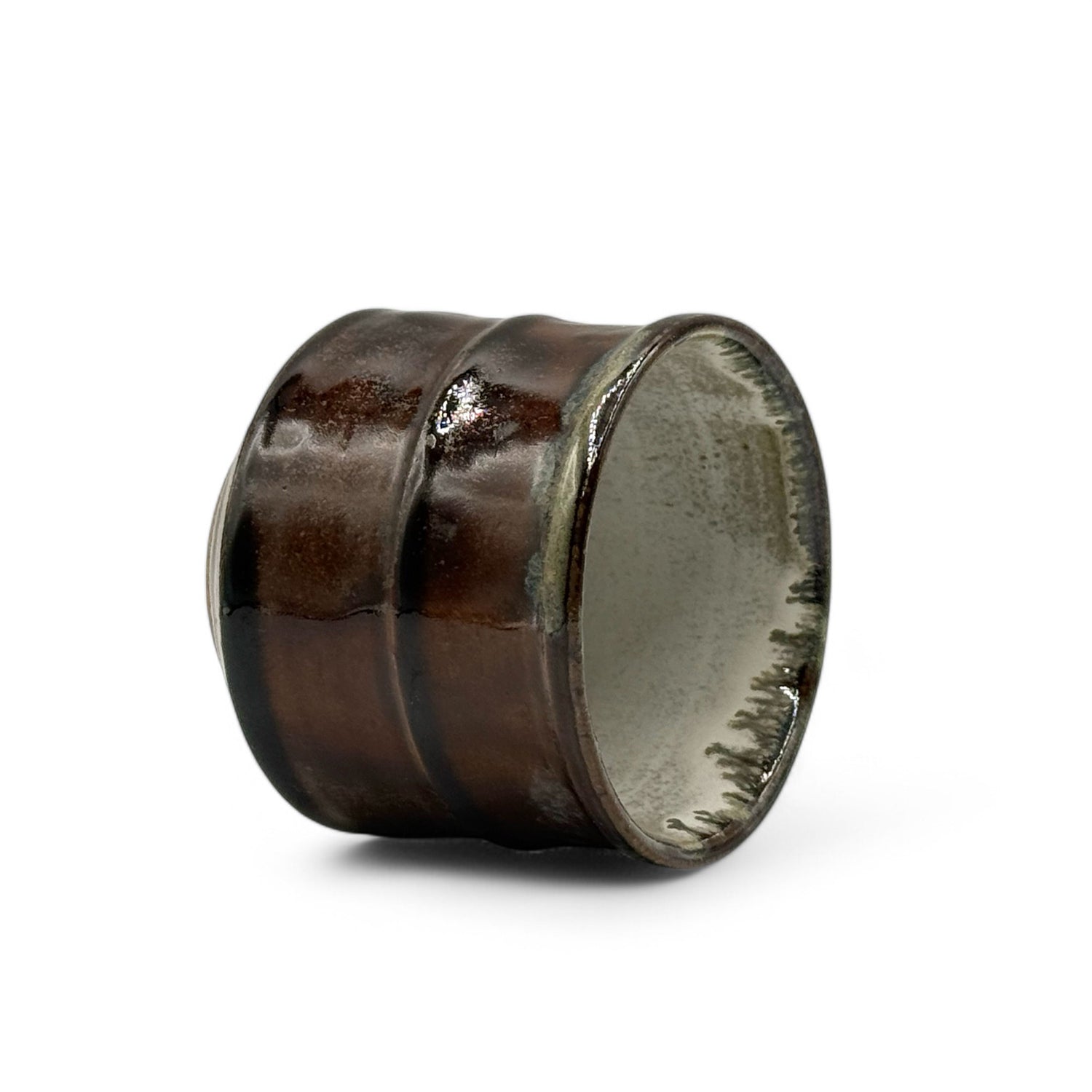 Karatsu Setsume Brown Mino-yaki Yunomi - Japanese Teacup