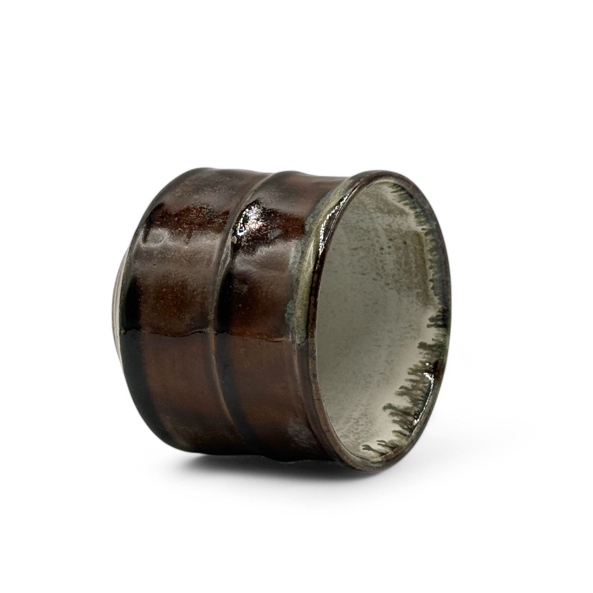 Karatsu Setsume Brown Mino-yaki Yunomi - Japanese Teacup