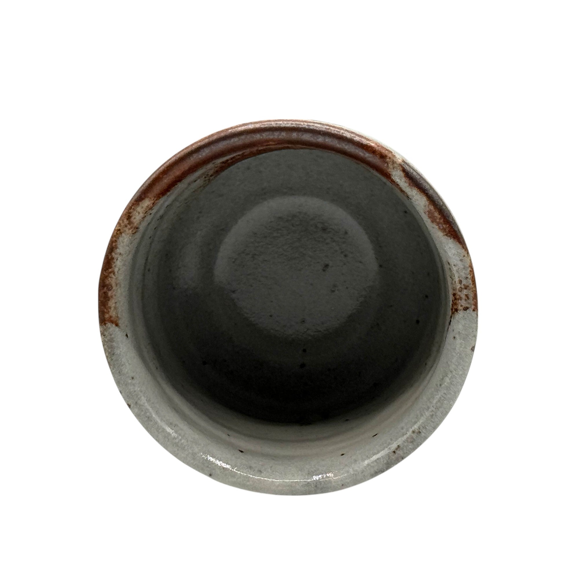 Nezumi Shino Gray Oversized Mino-yaki Yunomi - Japanese Teacup