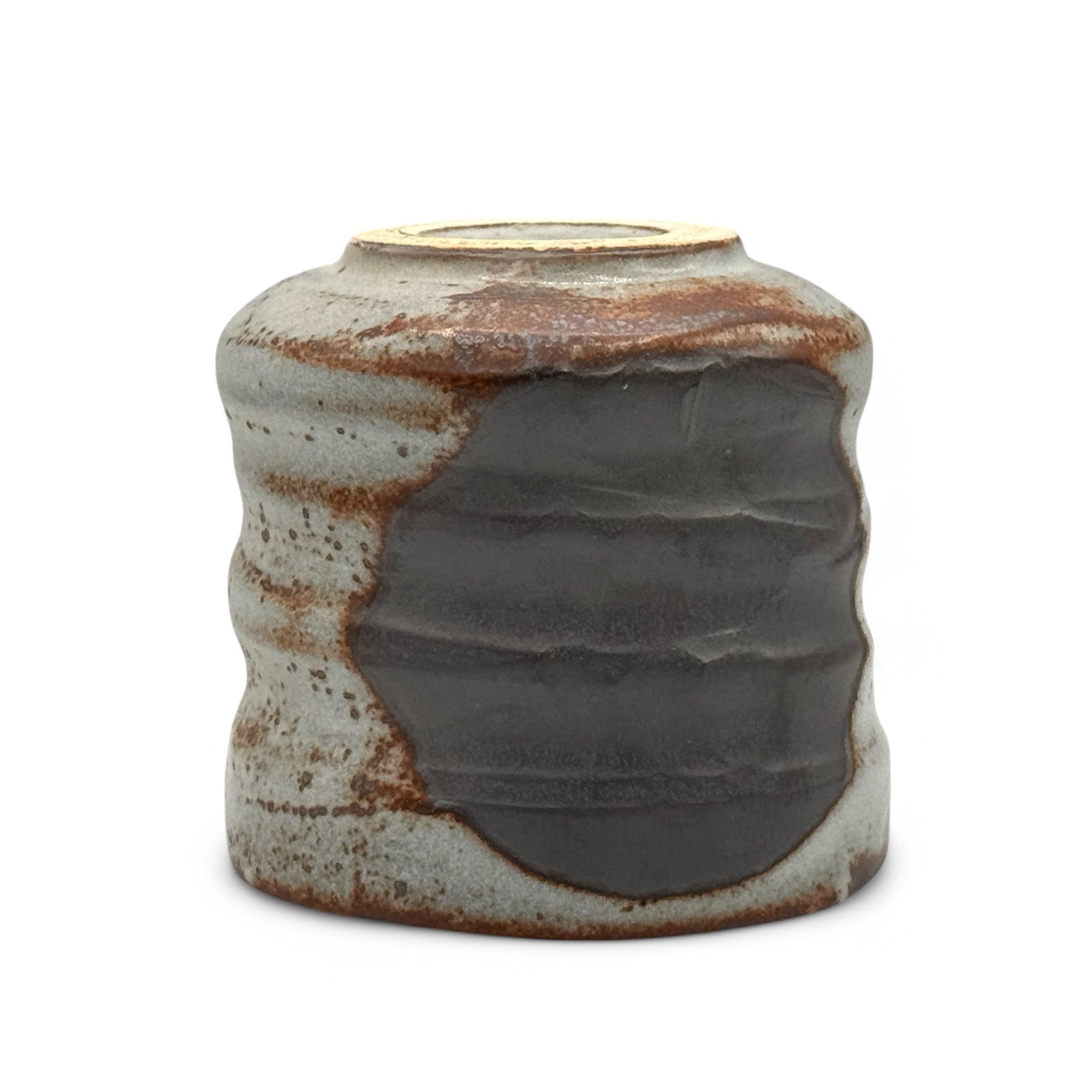 Nezumi Shino Gray Oversized Mino-yaki Yunomi - Japanese Teacup