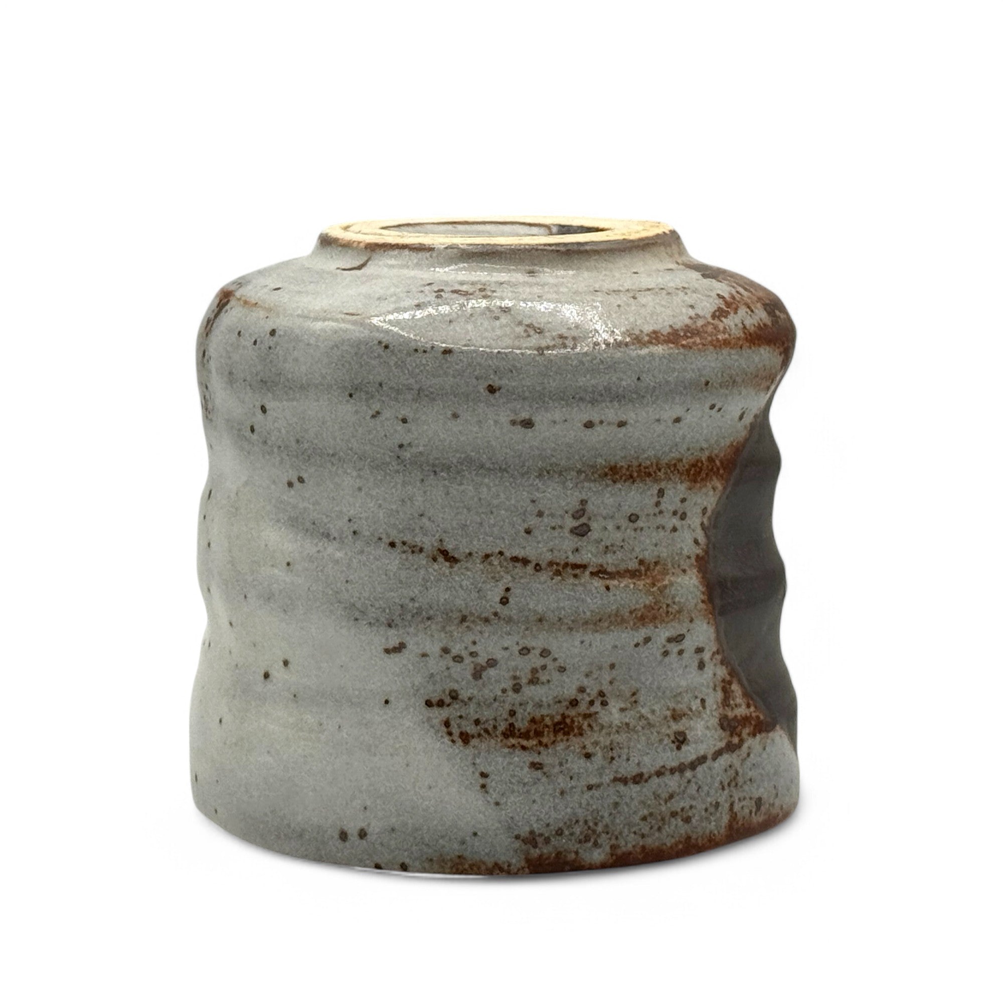 Nezumi Shino Gray Oversized Mino-yaki Yunomi - Japanese Teacup