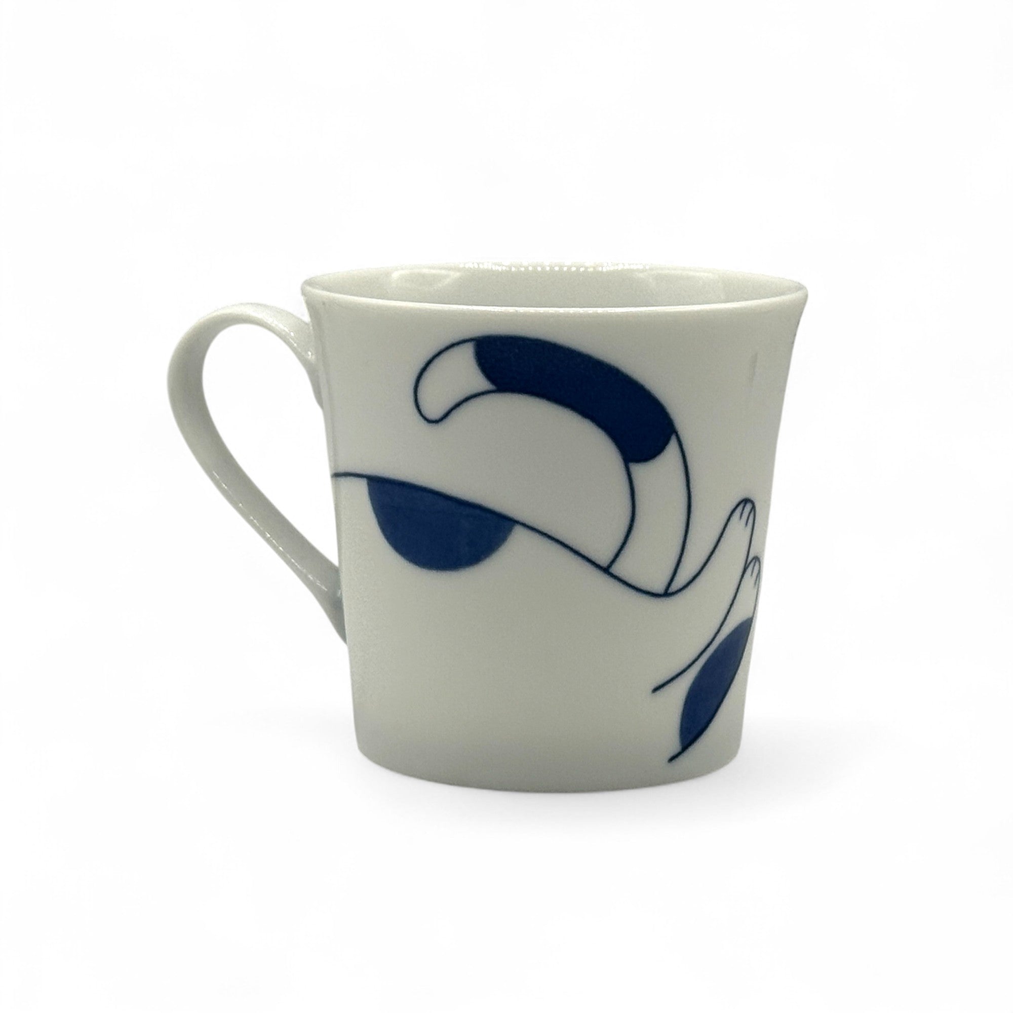 Neko Chigura White Cat Mug - Japanese Tea Mug