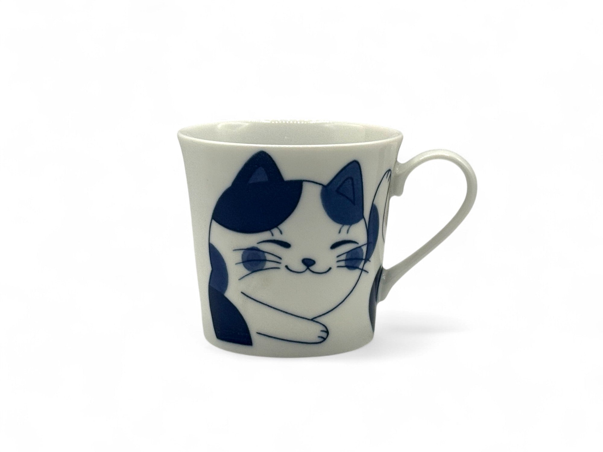 Neko Chigura White Cat Mug - Japanese Tea Mug