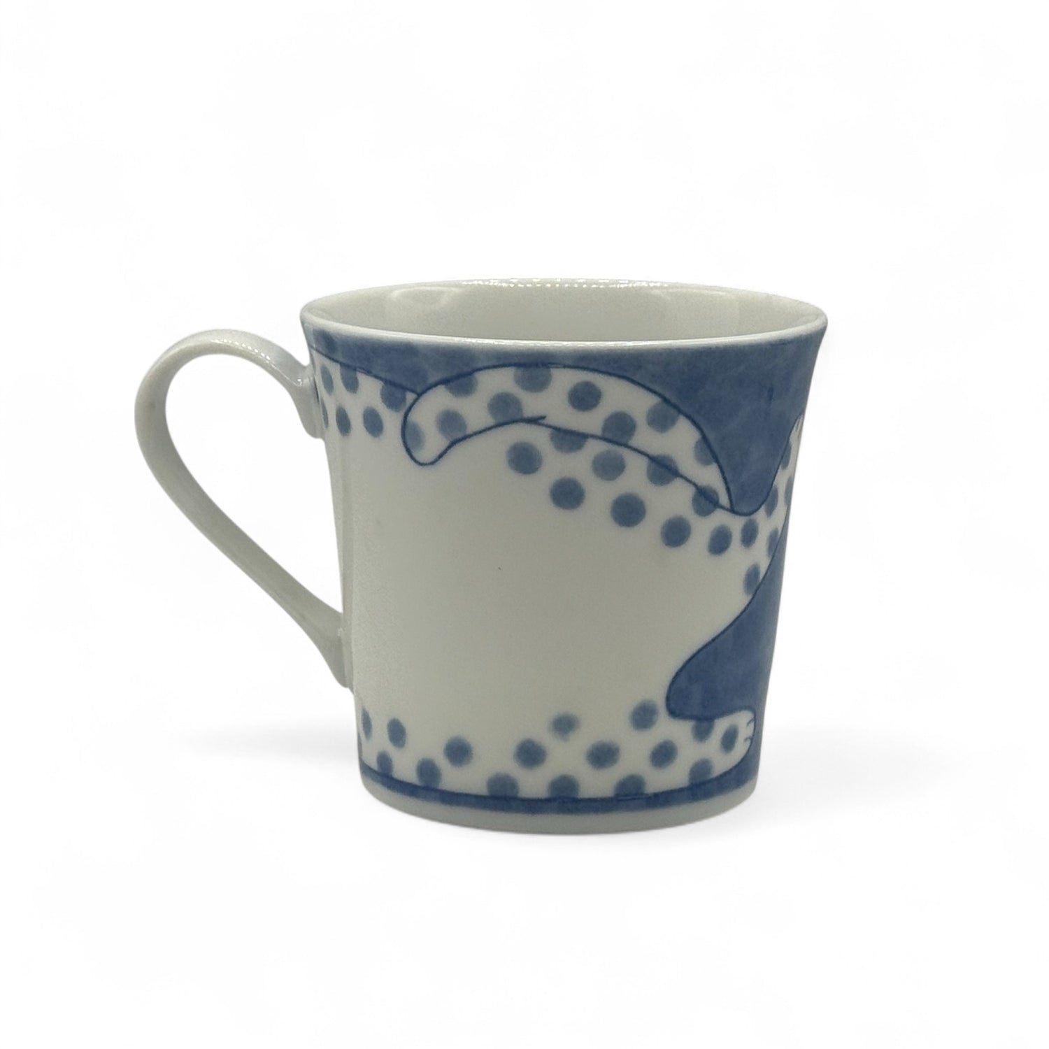 Neko Chigura Blue Cat Mug - Japanese Tea Mug