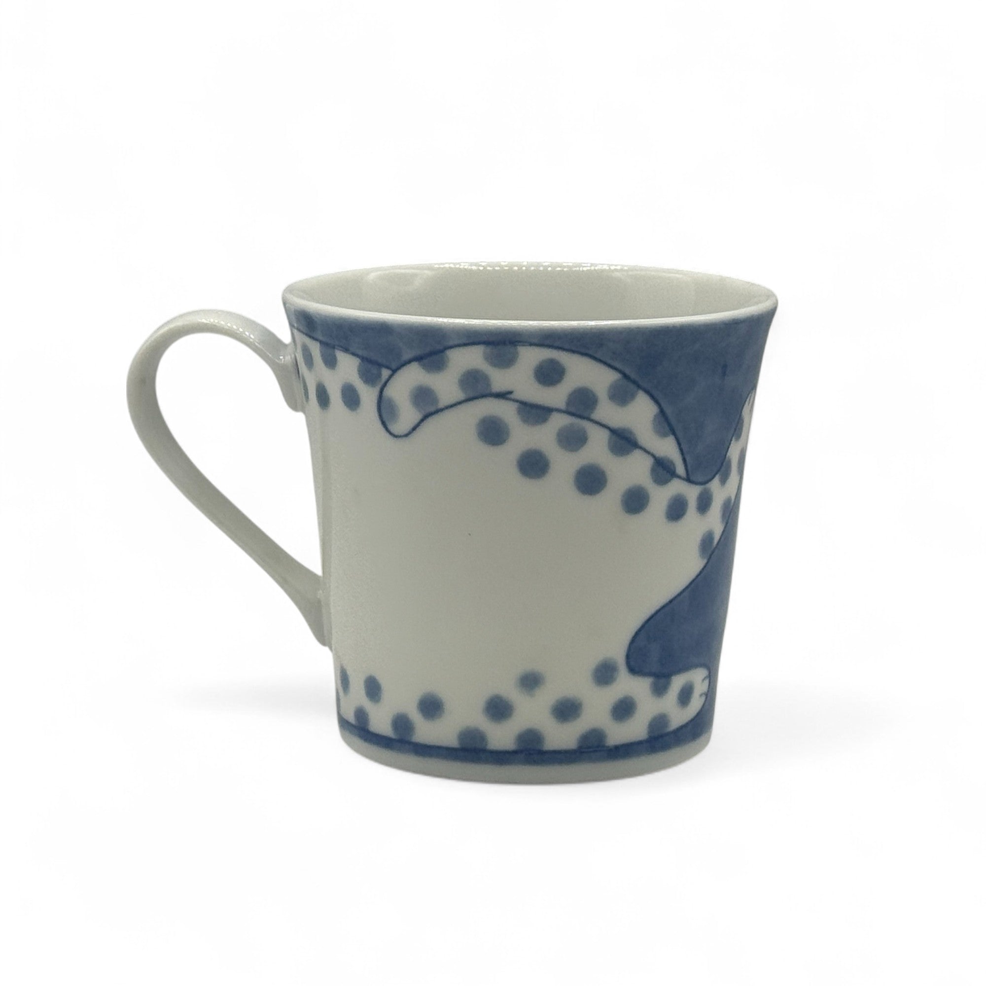 Neko Chigura Blue Cat Mug - Japanese Tea Mug